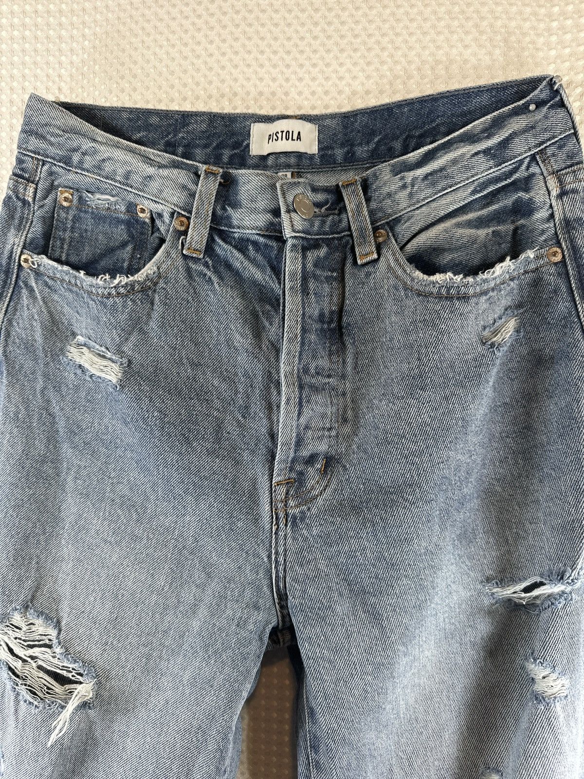 Pistola Pistola Cassie Super High Rise Straight Leg Jeans Size 28" / US 6 / IT 42 - 2 Thumbnail