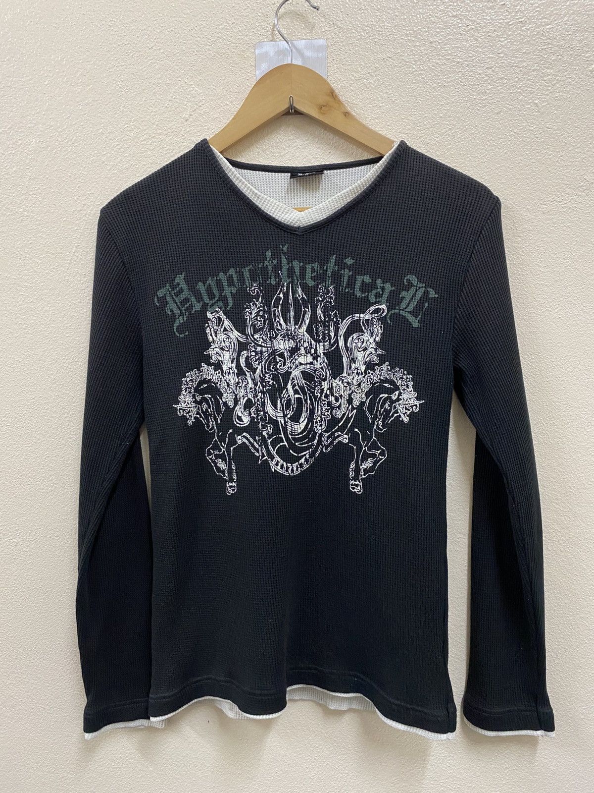 Japanese Brand Vintage Waffle Long Sleeve Double Layer Size US S / EU 44-46 / 1 - 1 Thumbnail
