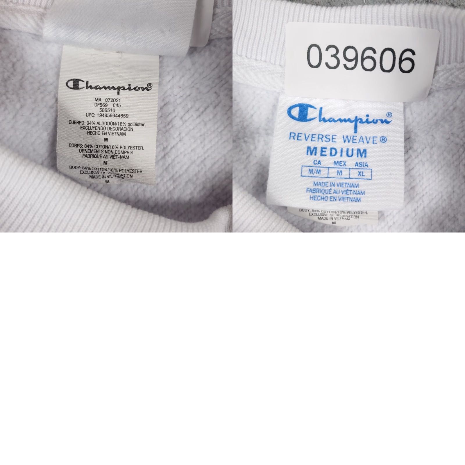 Champion VINTAGE Champion Men's Medium Sweater Pullover Sweatshirt White Knit Logo Zipper Outdoor Classic Size US M / EU 48-50 / 2 - 8 Thumbnail