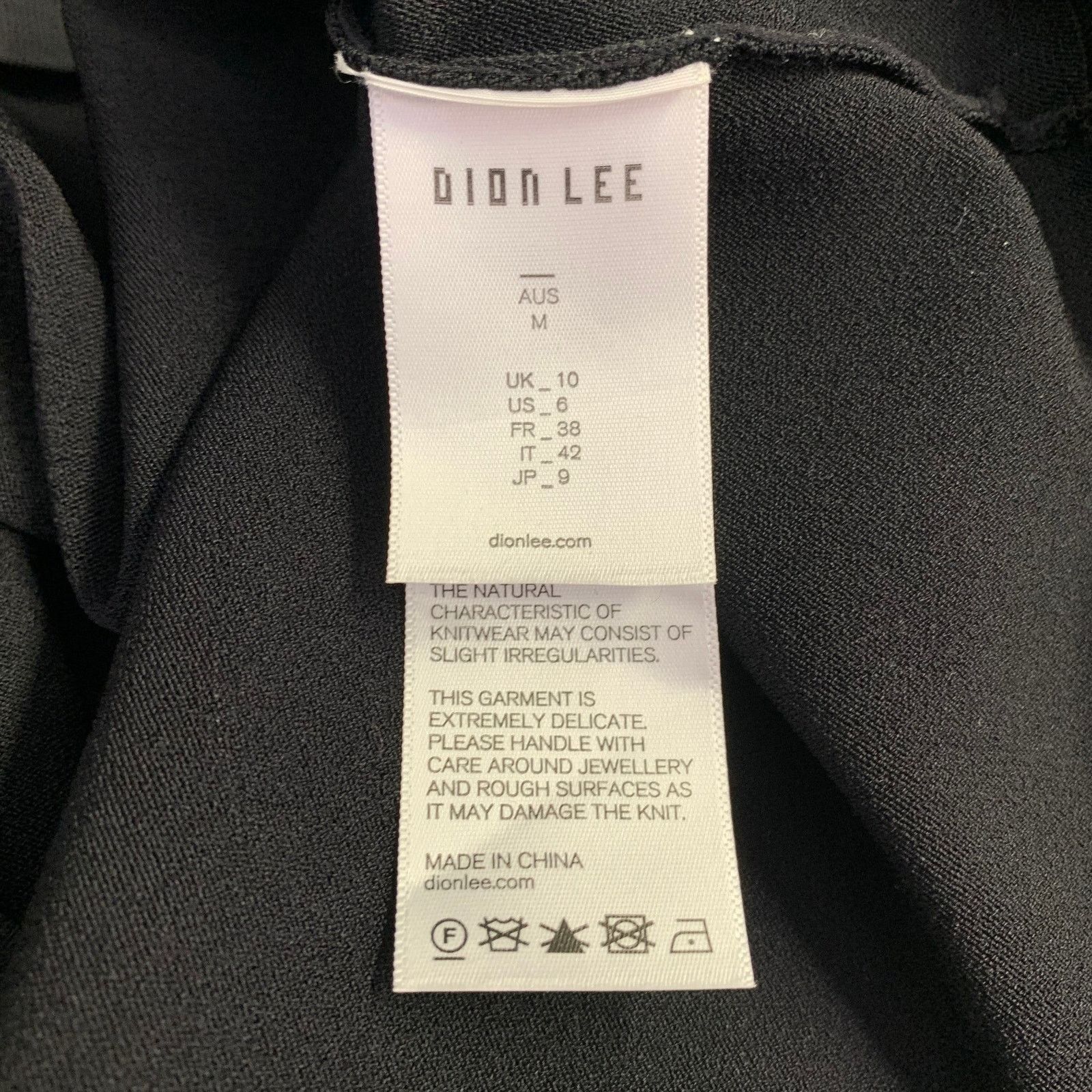 Dion Lee Black Navy Viscose Blend Cut Out Long Sleeve Mini Dress Size M / US 6-8 / IT 42-44 - 6 Thumbnail