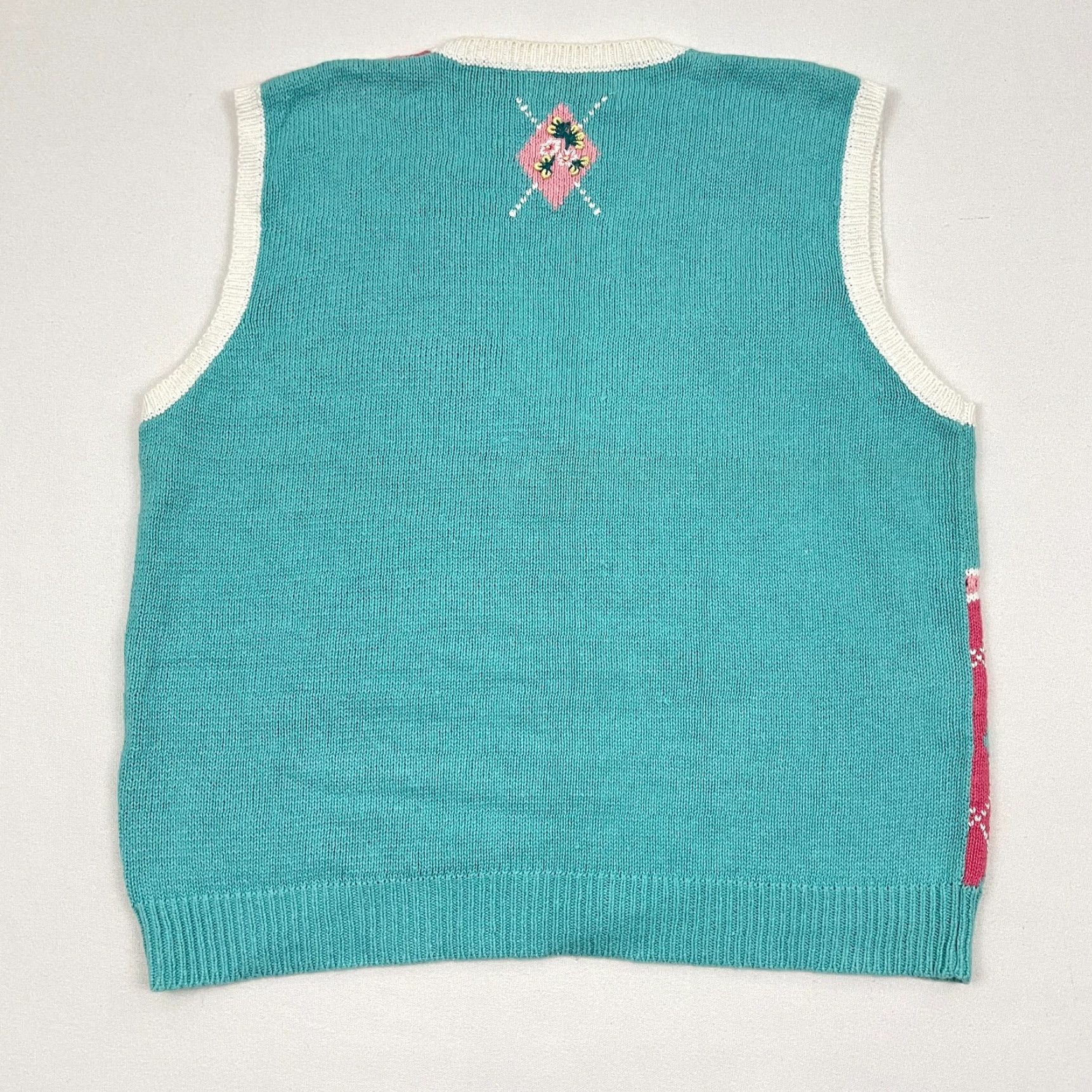 Jantzen VINTAGE Jantzen Sweater Vest Women XL Blue Floral Hand Embroidered Spring Boho Layer Vest Women XL Blue Floral Embroidered Layer Size XL / US 12-14 / IT 48-50 - 7 Thumbnail