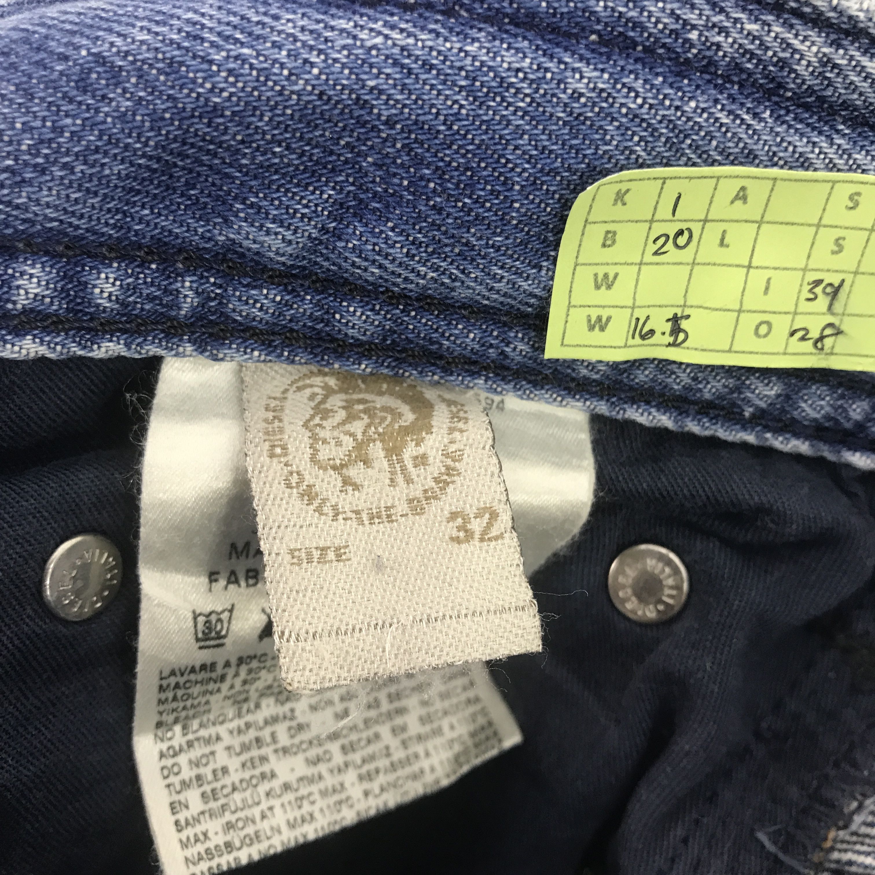 Diesel × Vintage Vintage Diesel Punk design Industry Distressed Jeans pants Size US 32 / EU 48 - 9 Thumbnail