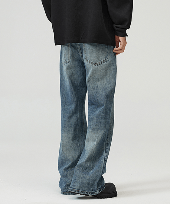 Japanese Brand American high street lightning crack cleanfit flared jeans Size US 32 / EU 48 - 5 Thumbnail