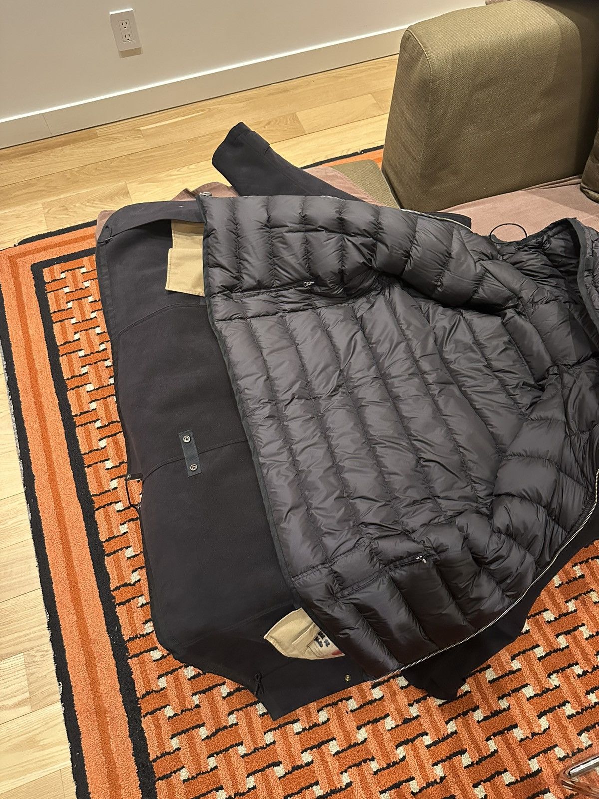 Ten C Ten C Suede Parka with Liner Black Size US L / EU 52-54 / 3 - 9 Thumbnail