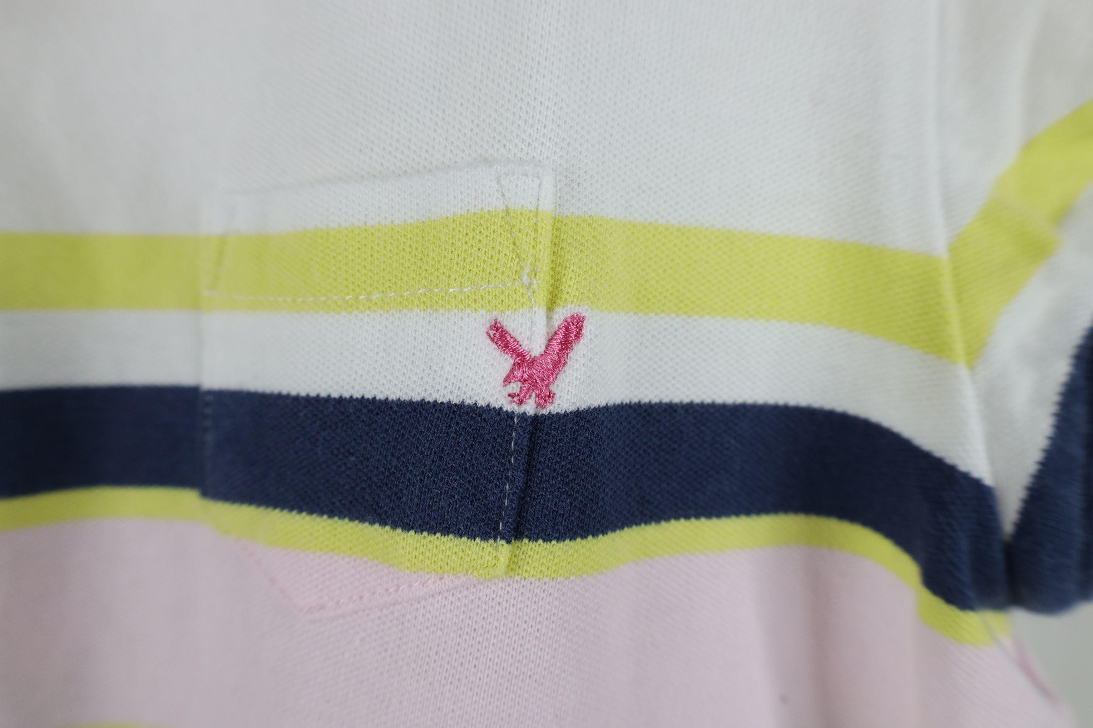 American Eagle Outfitters Vintage Y2K American Eagle Outfitters Striped Polo Shirt Size S / US 4 / IT 40 - 4 Thumbnail