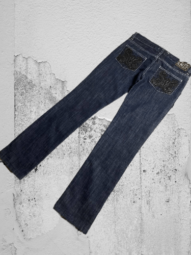Vintage Crazy Crash Dirty Baggy Faded Jean Japan Avant Garde Style Size US 30 / EU 46 - 1 Thumbnail