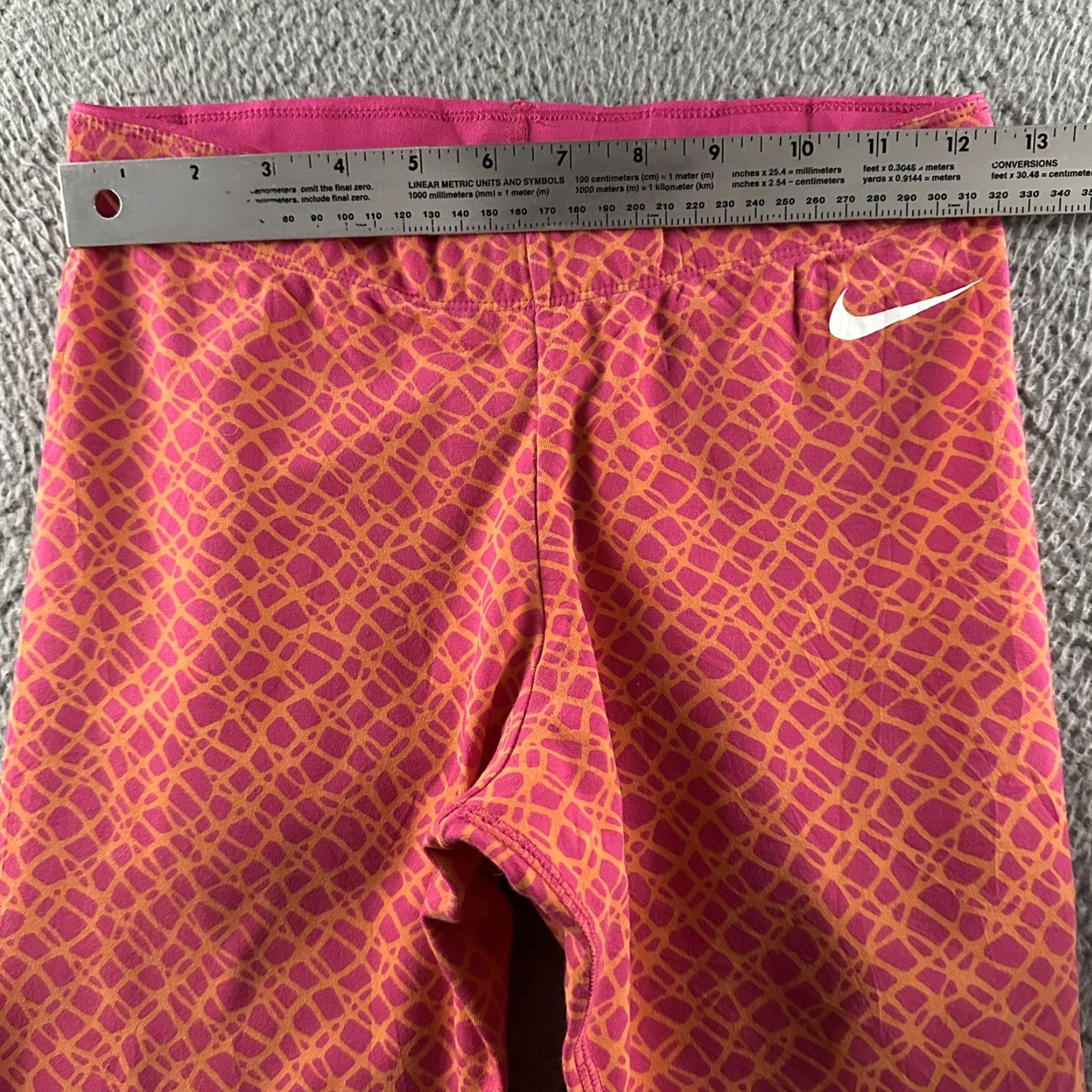 Nike Nike Womens Leggings Pink Size Small Pull On Cropped Stretch Cotton Blend Size 28" / US 6 / IT 42 - 5 Thumbnail