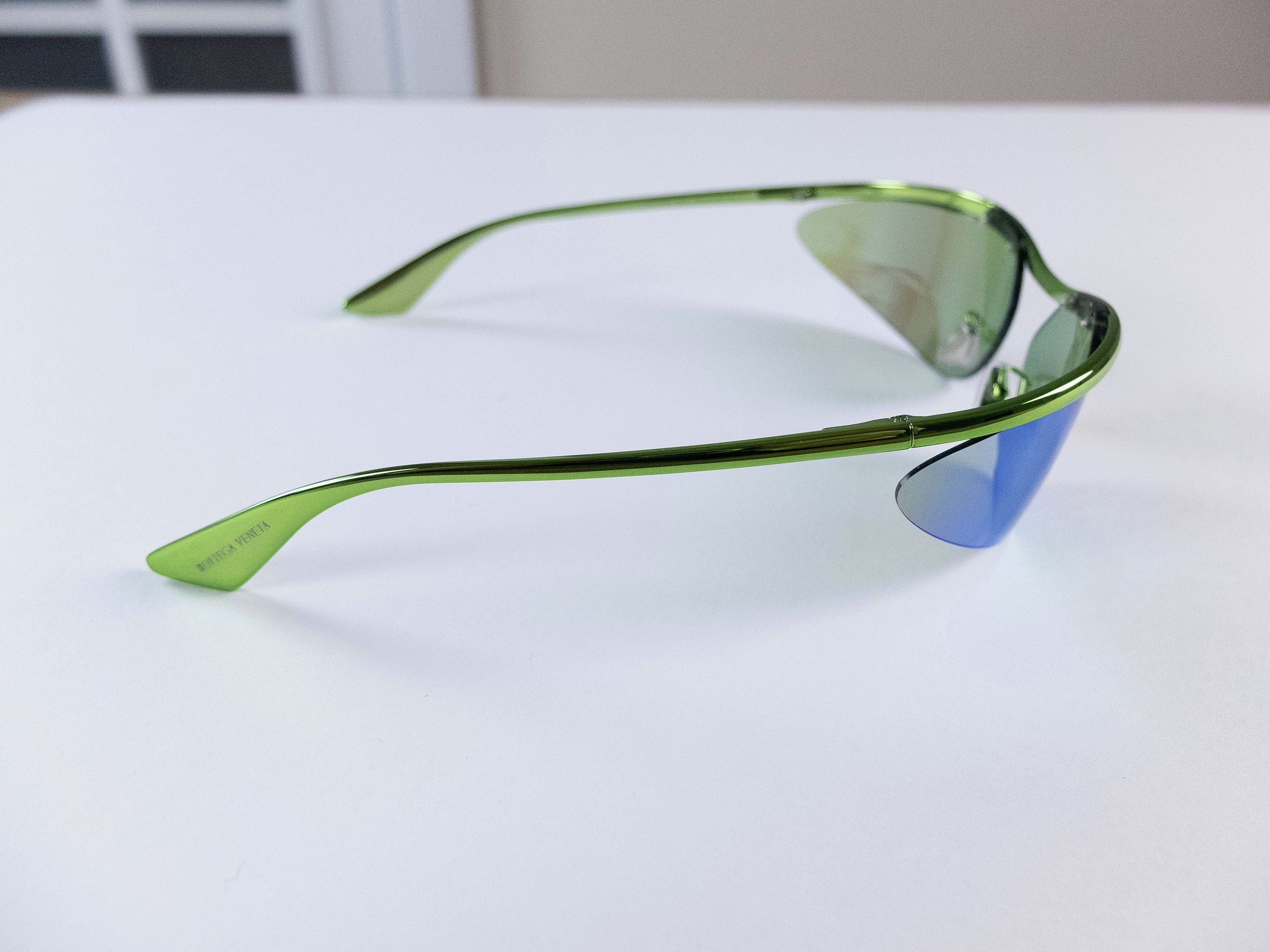 Bottega Veneta BOTTEGA VENETA green Shield mirrored sunglasses BV1174S q Size ONE SIZE - 9 Thumbnail