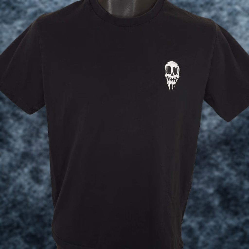 Vintage Eighty Eight Skull T Shirt Mens Small Black Embroidered Skeleton Streetwear Size US S / EU 44-46 / 1 - 1 Thumbnail
