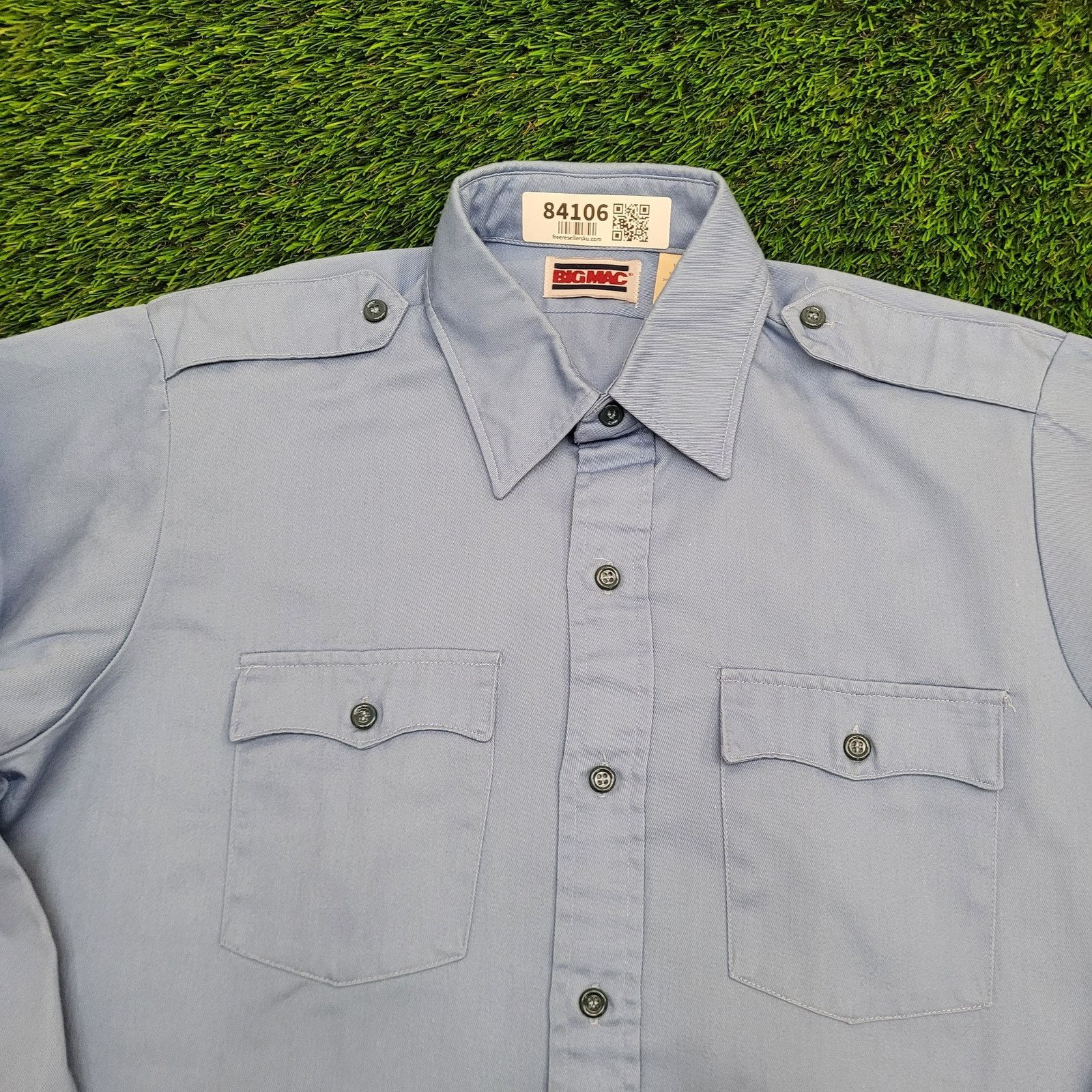 Big Mac Vintage 80s Big-Mac Workwear Button Shirt M/L 22x29 Utility Size US L / EU 52-54 / 3 - 9 Thumbnail