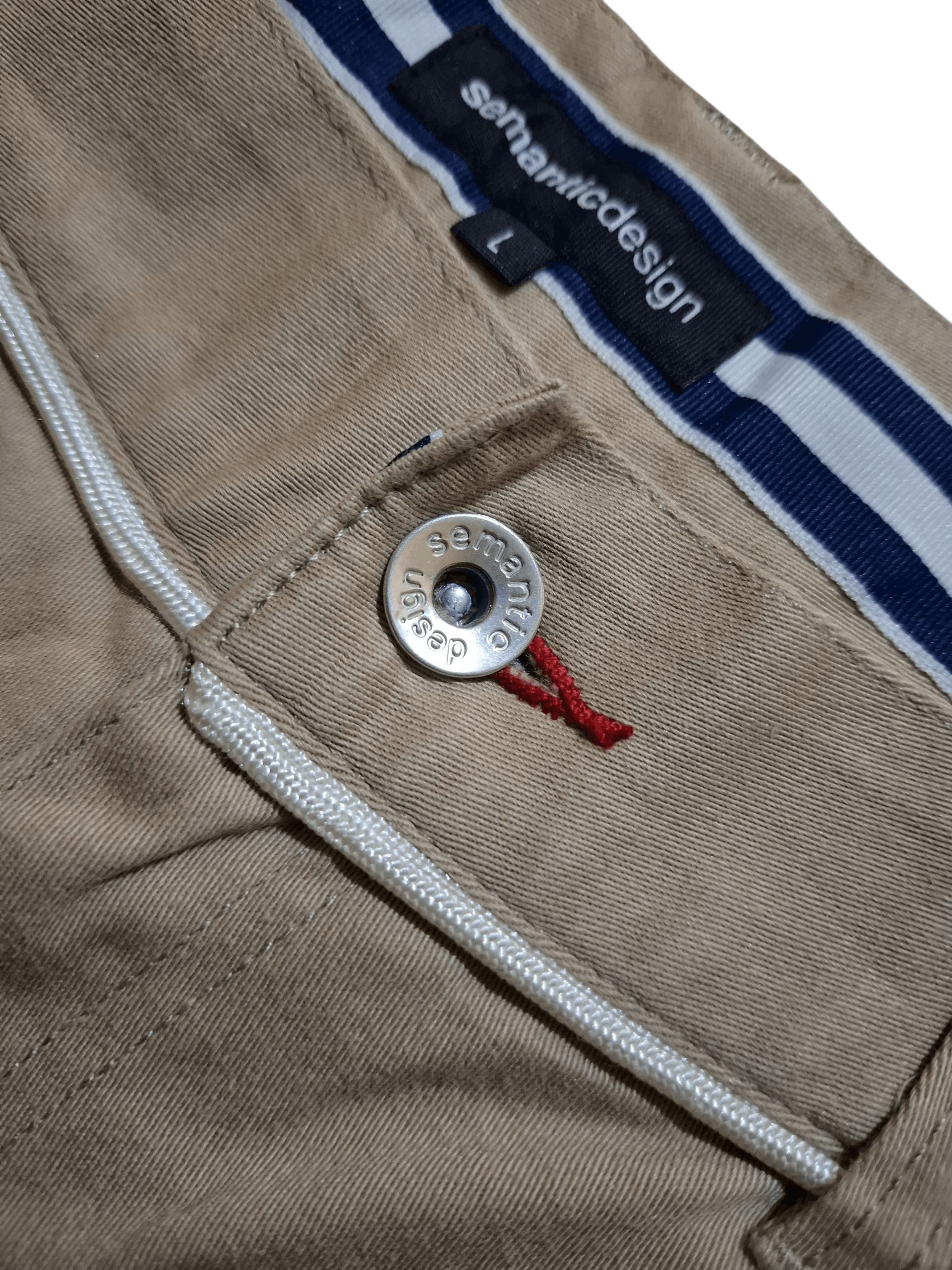 semanticdesign RARE Semanticdesign Japan Khaki Chinos Unique Zipper Pockets Size US 32 / EU 48 - 4 Thumbnail