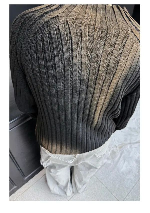 Vintage Shizuku x Kazue Tie Dye Stripe Knit Sweater Size US M / EU 48-50 / 2 - 3 Thumbnail