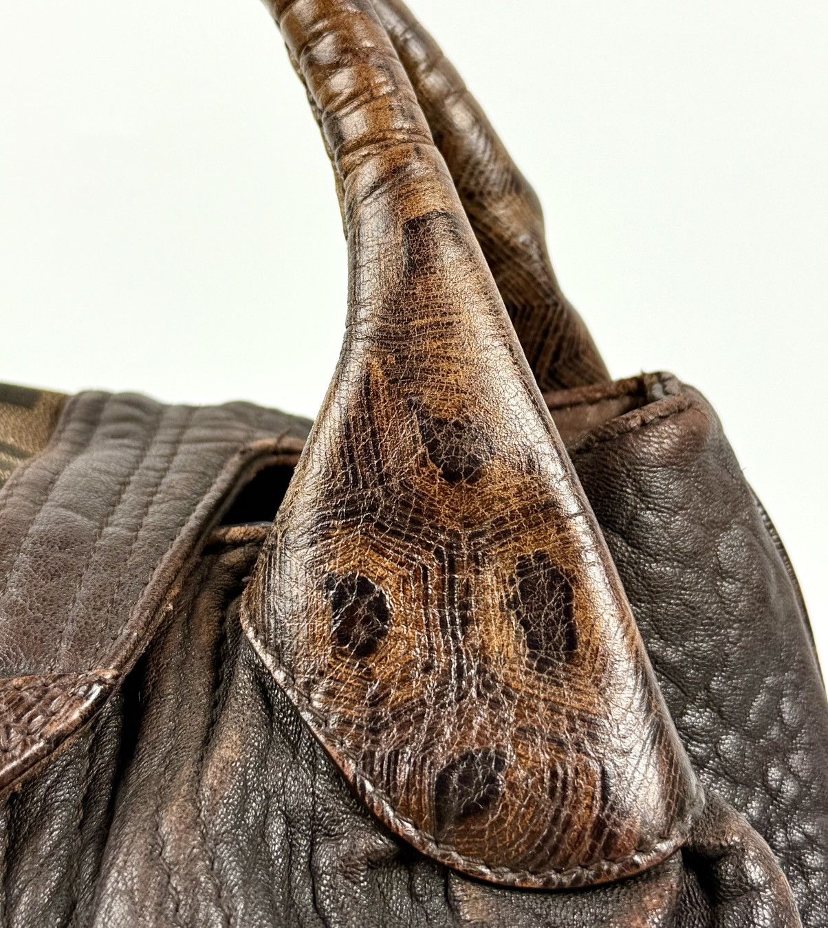 Fendi Fendi - 2000’s - Tortoise - FF - Tabacco - Zucca - Small Spy Size ONE SIZE - 7 Thumbnail