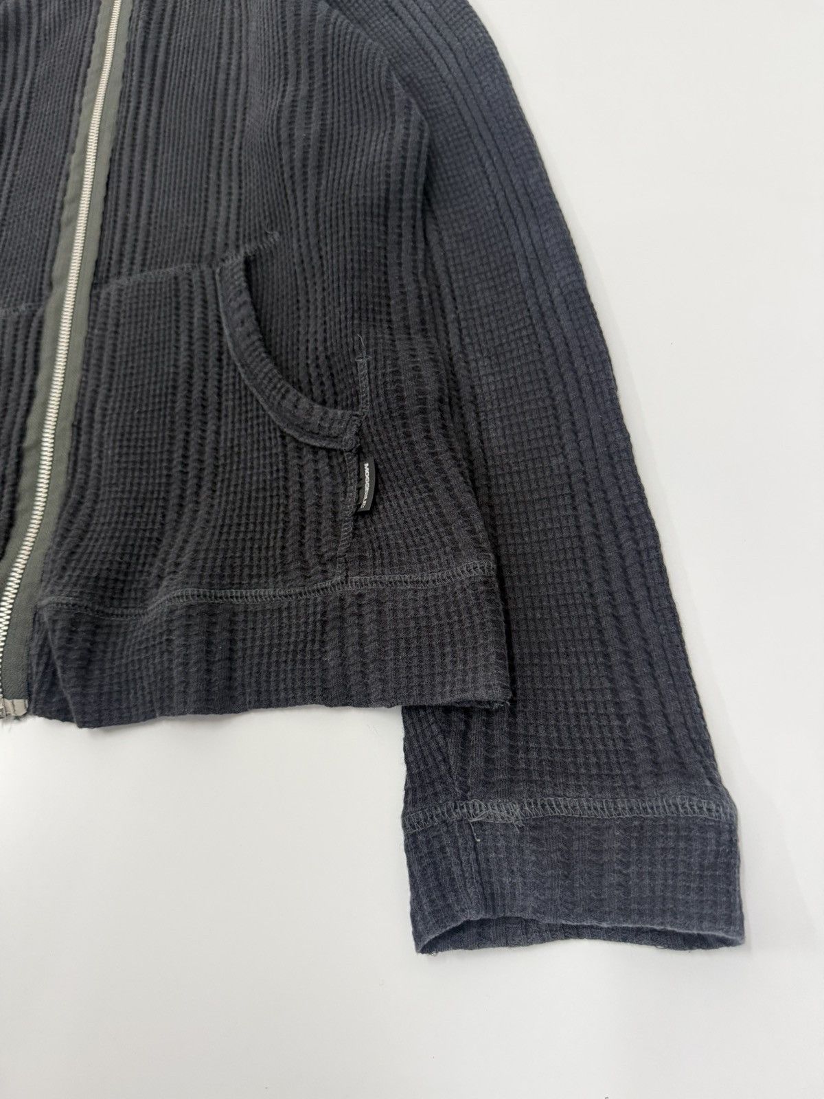 Mossimo 🔥 Mossimo Sport Waffle Knit Zip Hoodie Black Minimalist Size US M / EU 48-50 / 2 - 2 Thumbnail