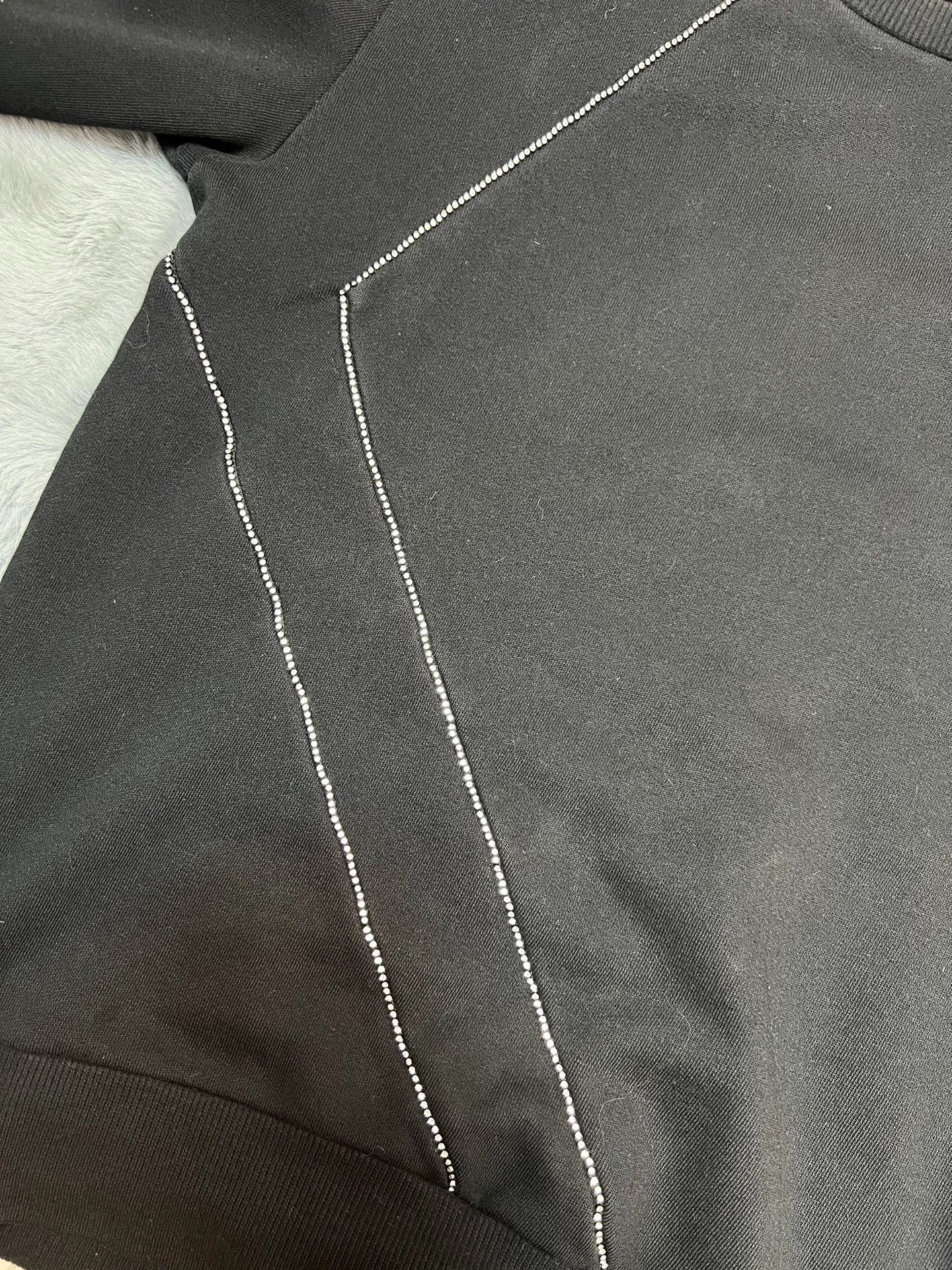 Saint Laurent Paris Authentic Saint Laurent black rhinestone sweatshirt Size US M / EU 48-50 / 2 - 4 Thumbnail