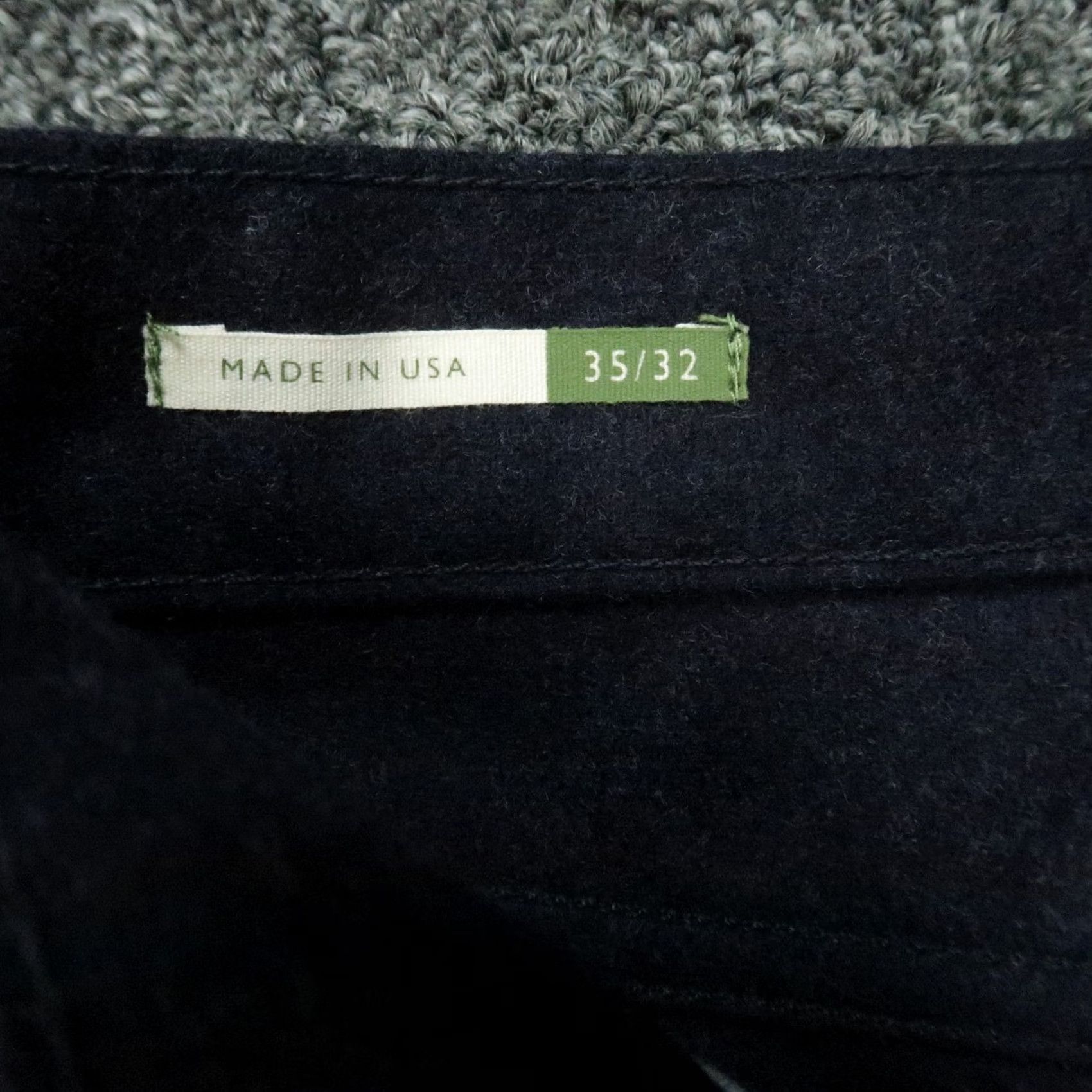 Sid Mashburn Sid Mashburn Pants Mens 35x32 Blue 5-Pocket Wool Straight Button Fly Size US 35 - 4 Thumbnail