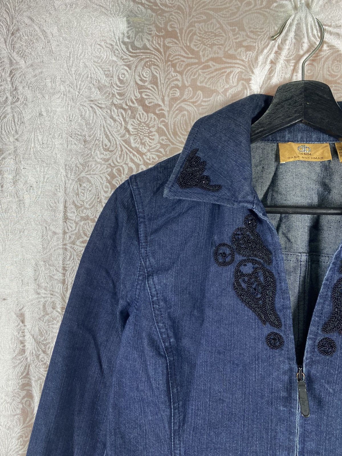 Japanese Brand Dana Buchman Denim Embroidered Jacket Vintage Women Classic Size M / US 6-8 / IT 42-44 - 7 Thumbnail
