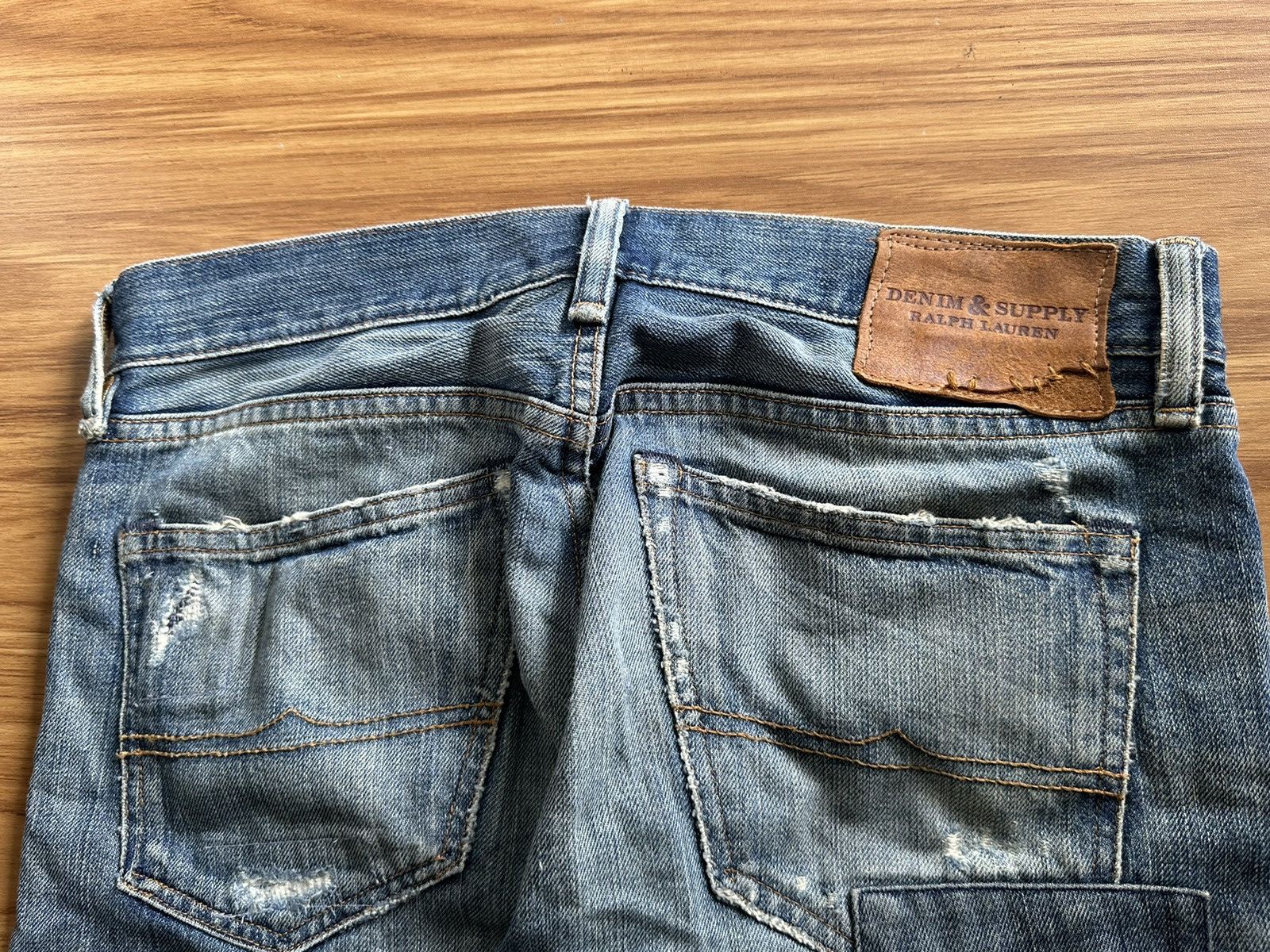 Polo Ralph Lauren Polo Ralph Lauren Slim Distressed Patchwork Jeans Size US 31 - 15 Thumbnail