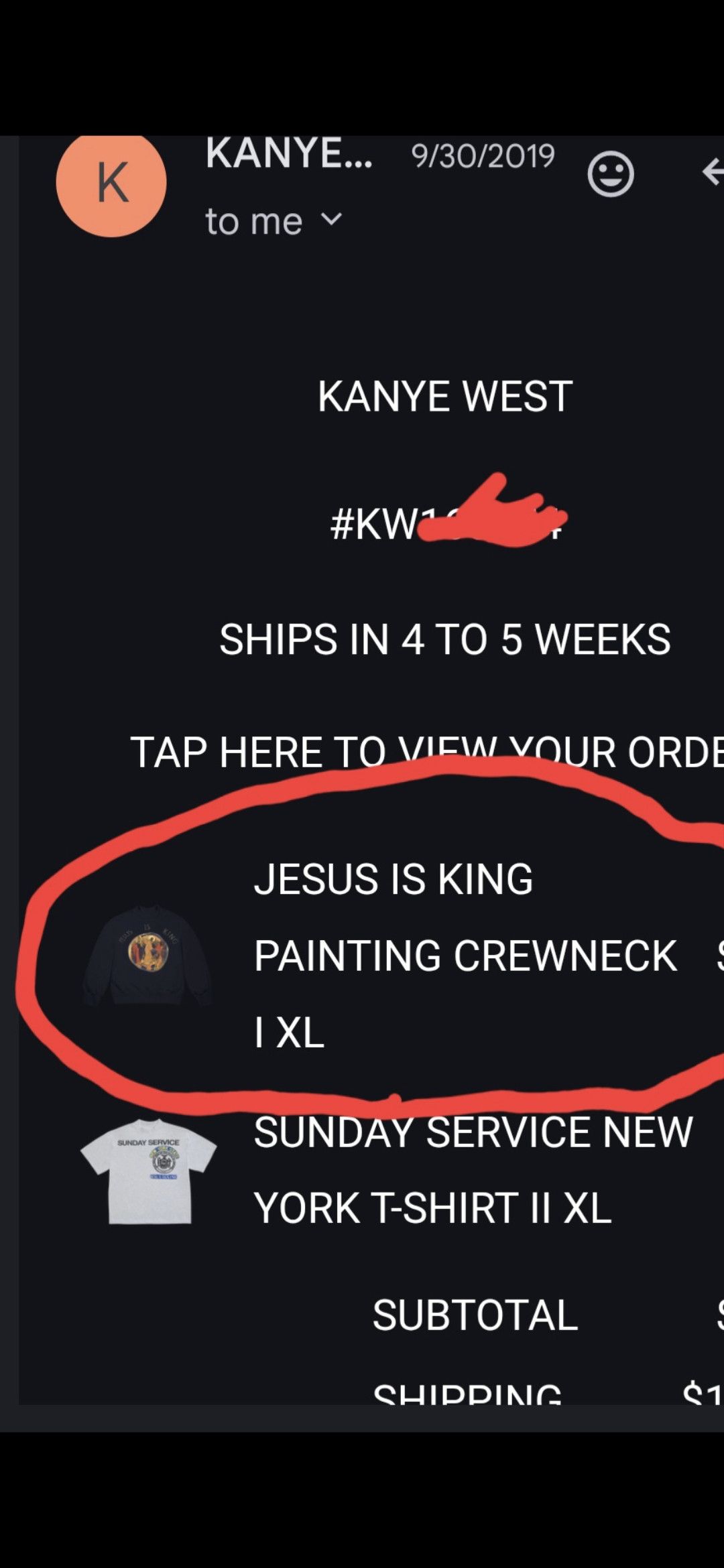 Kanye West Kanye West Jesus Is King Painting Crewneck Navy XL Size US XL / EU 56 / 4 - 3 Thumbnail