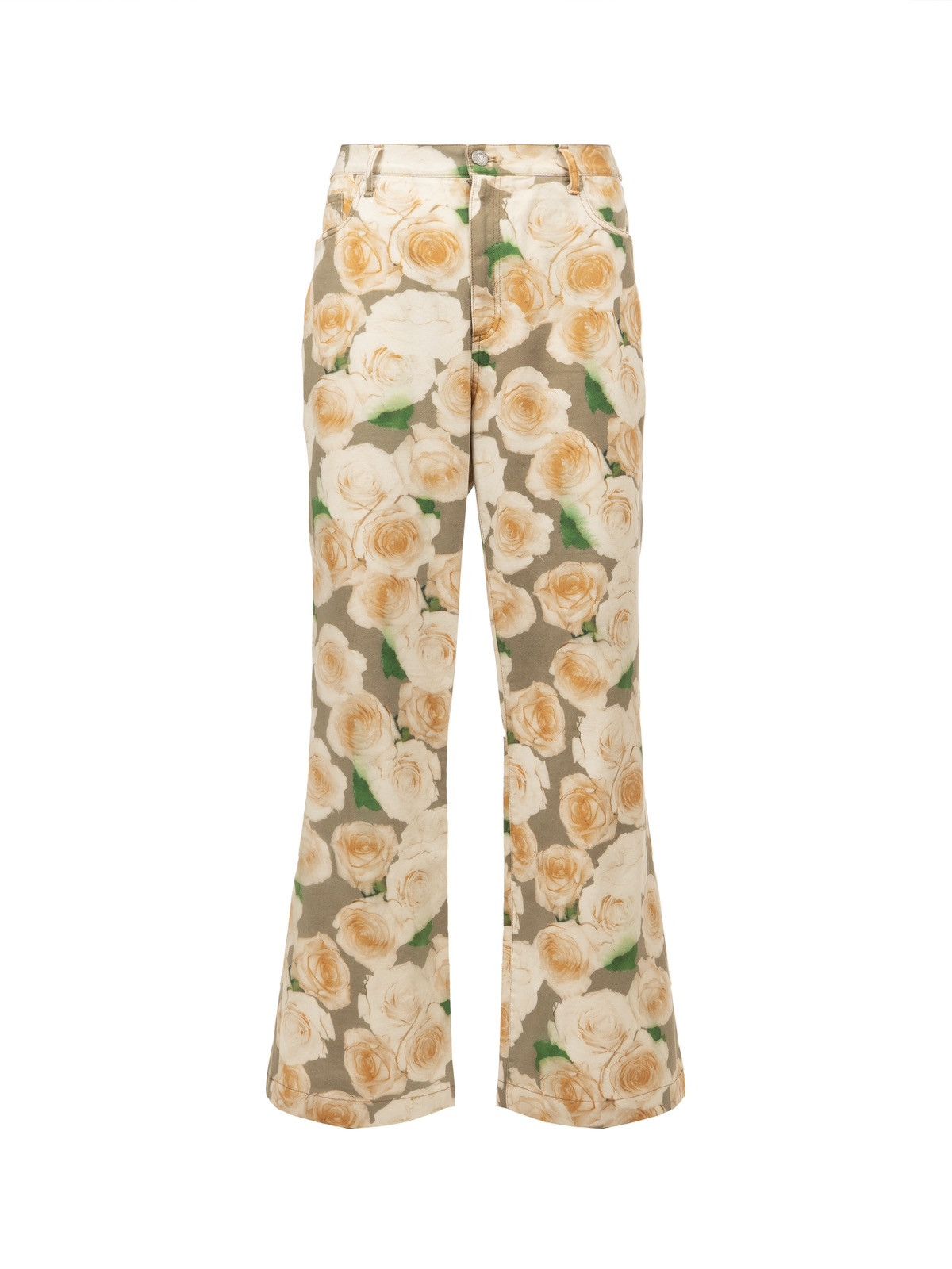 Acne Studios Acne Studios Opah Rose print denim pants Size US 34 / EU 50 - 1 Thumbnail