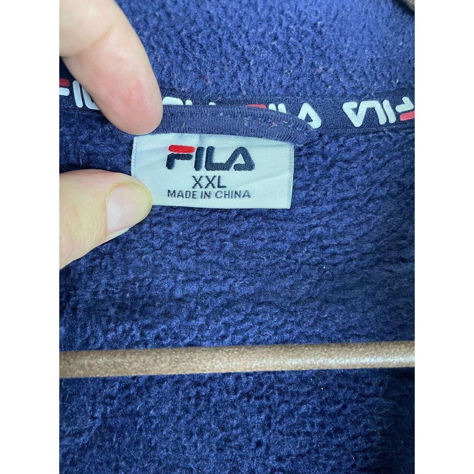 Fila Vintage FILA Navy Blue Full Zip Fleece Jacket Size XL Size US XL / EU 56 / 4 - 7 Thumbnail