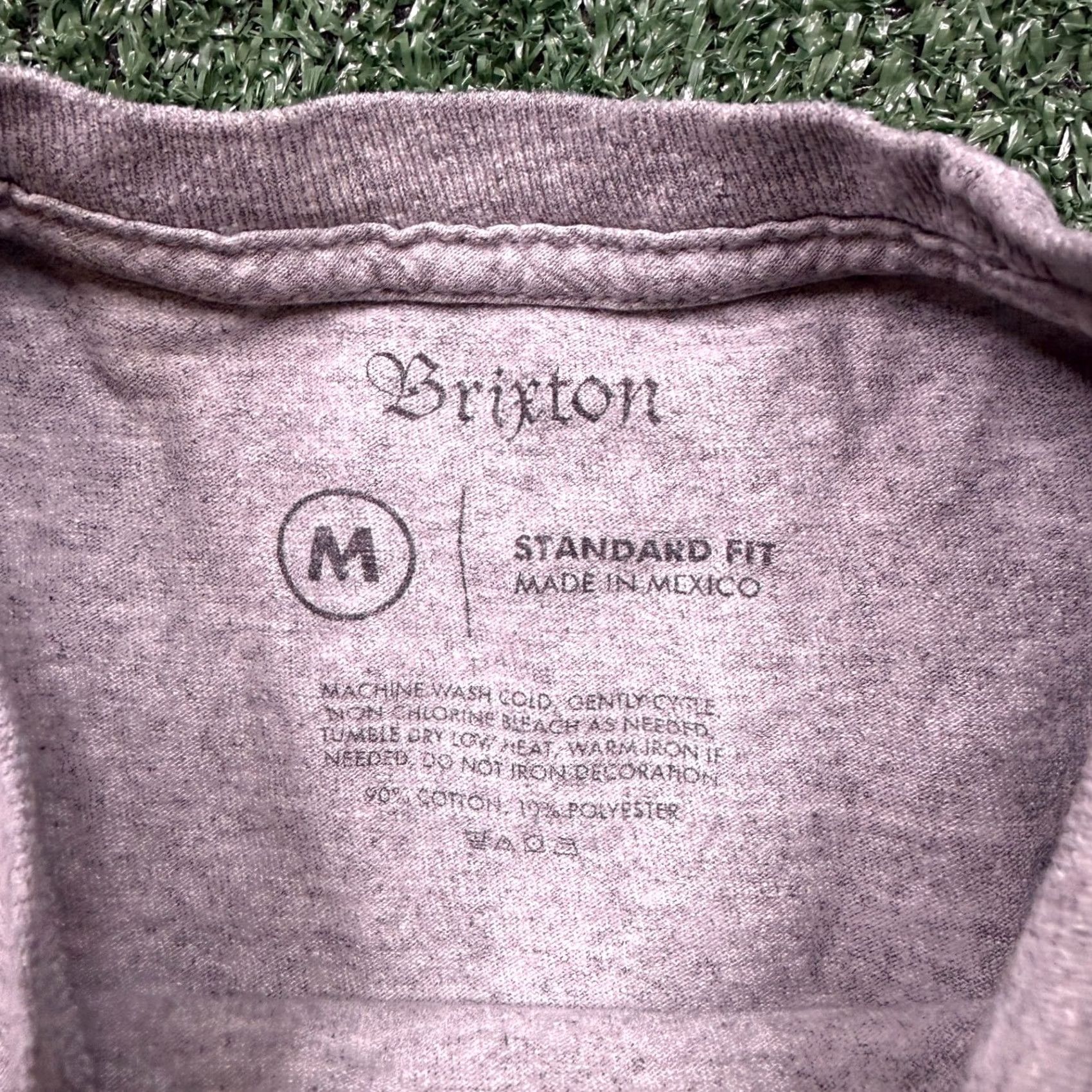 Brixton Brixton T Shirt Men's M Gray Short Sleeve Streetwear Skateboarding Size US M / EU 48-50 / 2 - 2 Thumbnail