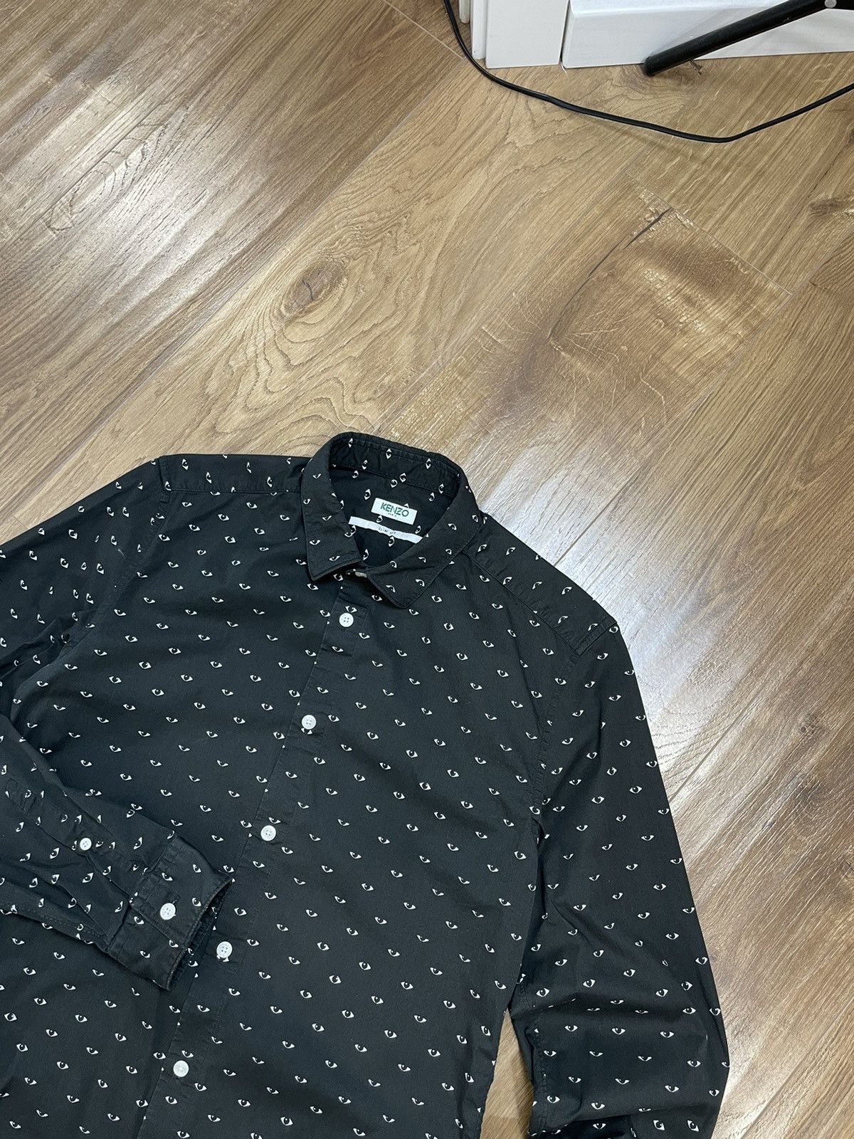 Kenzo × Vintage Vintage Kenzo Y2K Black Monogram Eye Multilogo Shirt Tee Size US S / EU 44-46 / 1 - 2 Thumbnail