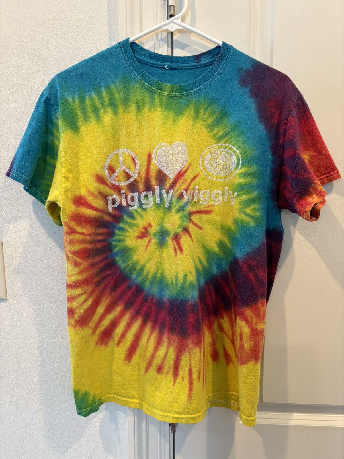 Other Tie-Dyed PIGGLY WIGGLY Peace Love Pig Shirt - Sz: Small Size US M / EU 48-50 / 2 - 1 Thumbnail