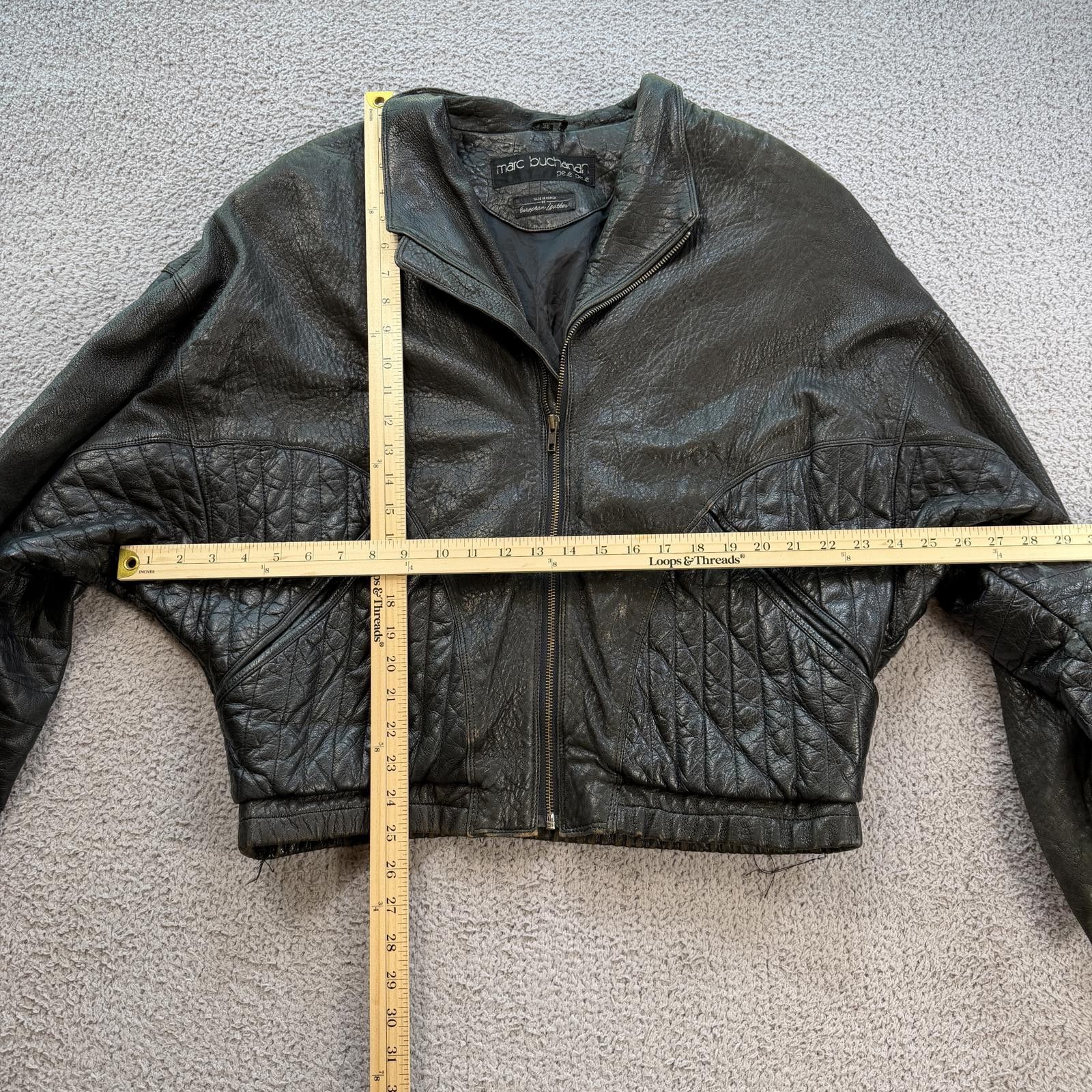 Marc Buchanan Vintage Pelle Pelle Marc Buchanan Leather Jacket Cropped Size US XL / EU 56 / 4 - 3 Thumbnail