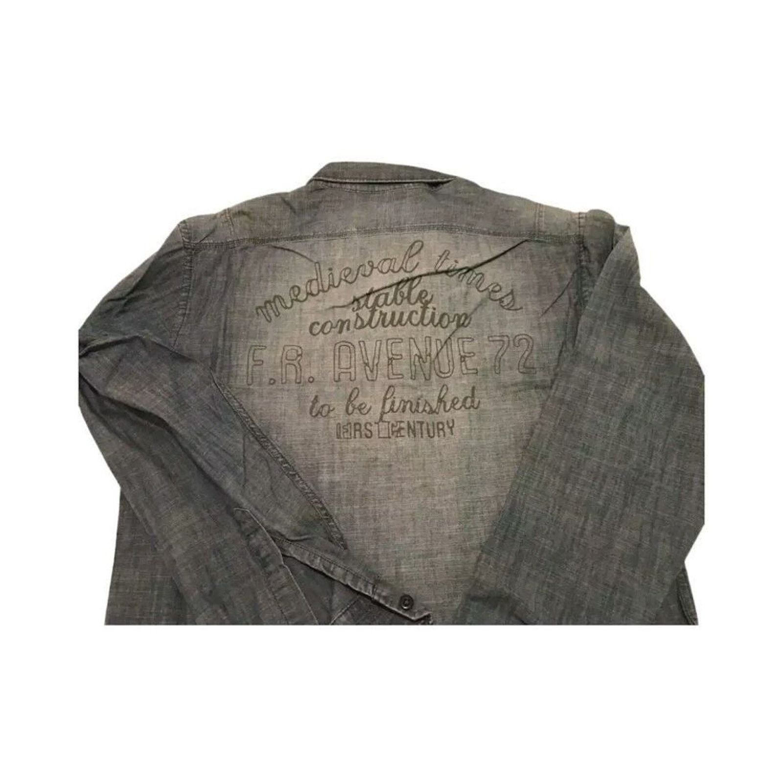 Angelo Litrico Angelo Litrico Men's Shirt Blue Denim Long Button-Up XL Size US XL / EU 56 / 4 - 3 Thumbnail