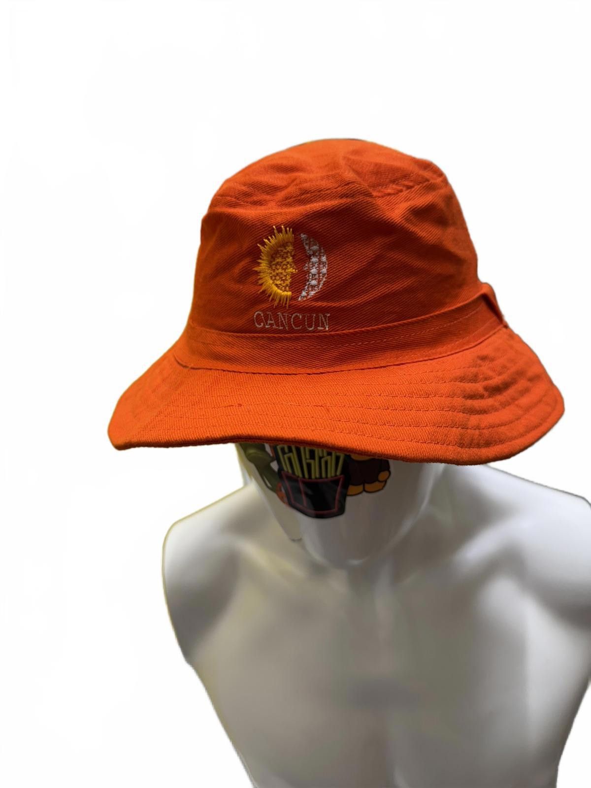 Designer JFL Bordados Cancun Embroidered Orange Bucket Hat Size ONE SIZE - 3 Thumbnail