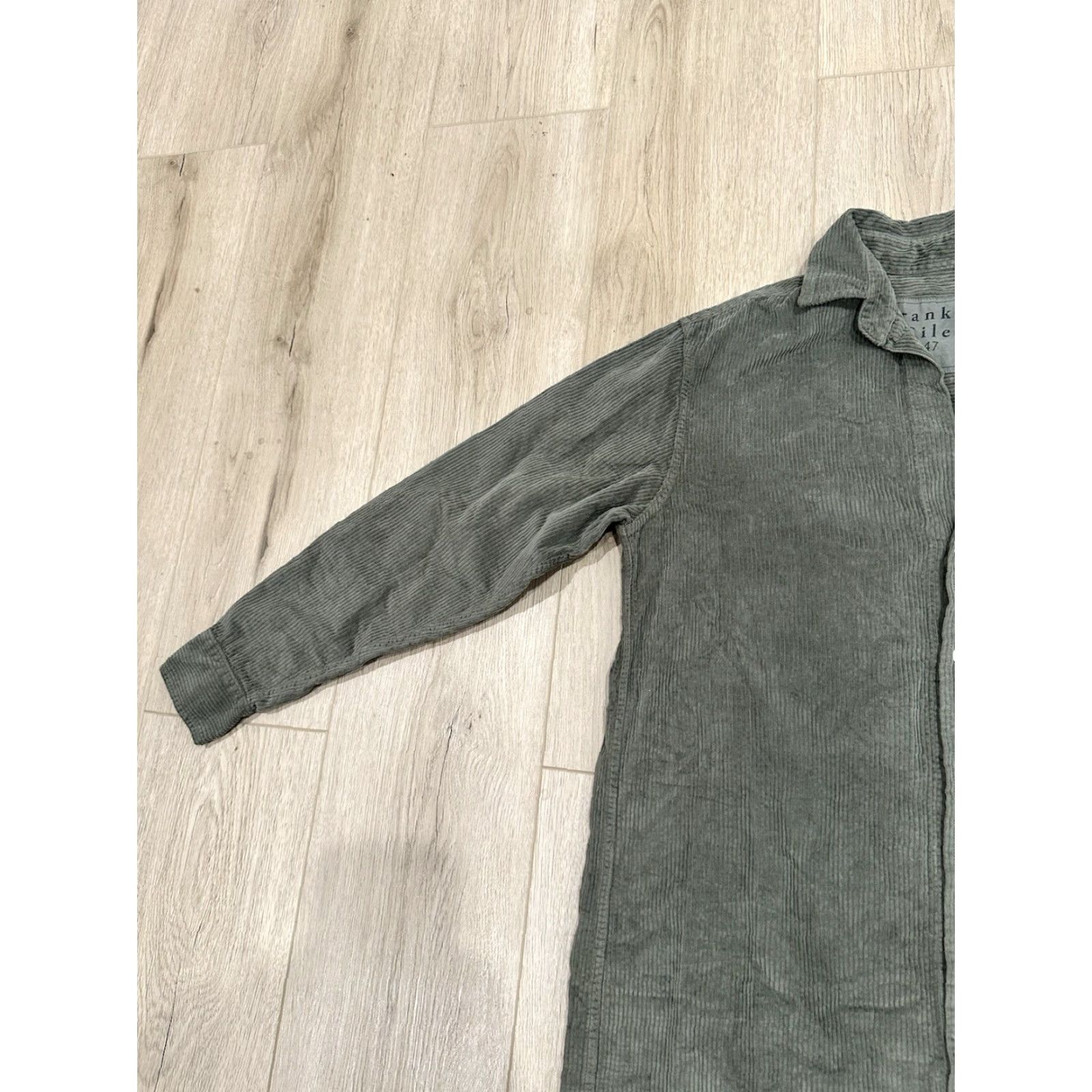 Frank & Eileen Frank & Eileen Rory Corduroy Maxi Shirtdress Long-Sleeve Green Cotton XS Dress Womens Regular Vintage No Size XS / US 0-2 / IT 36-38 - 5 Thumbnail