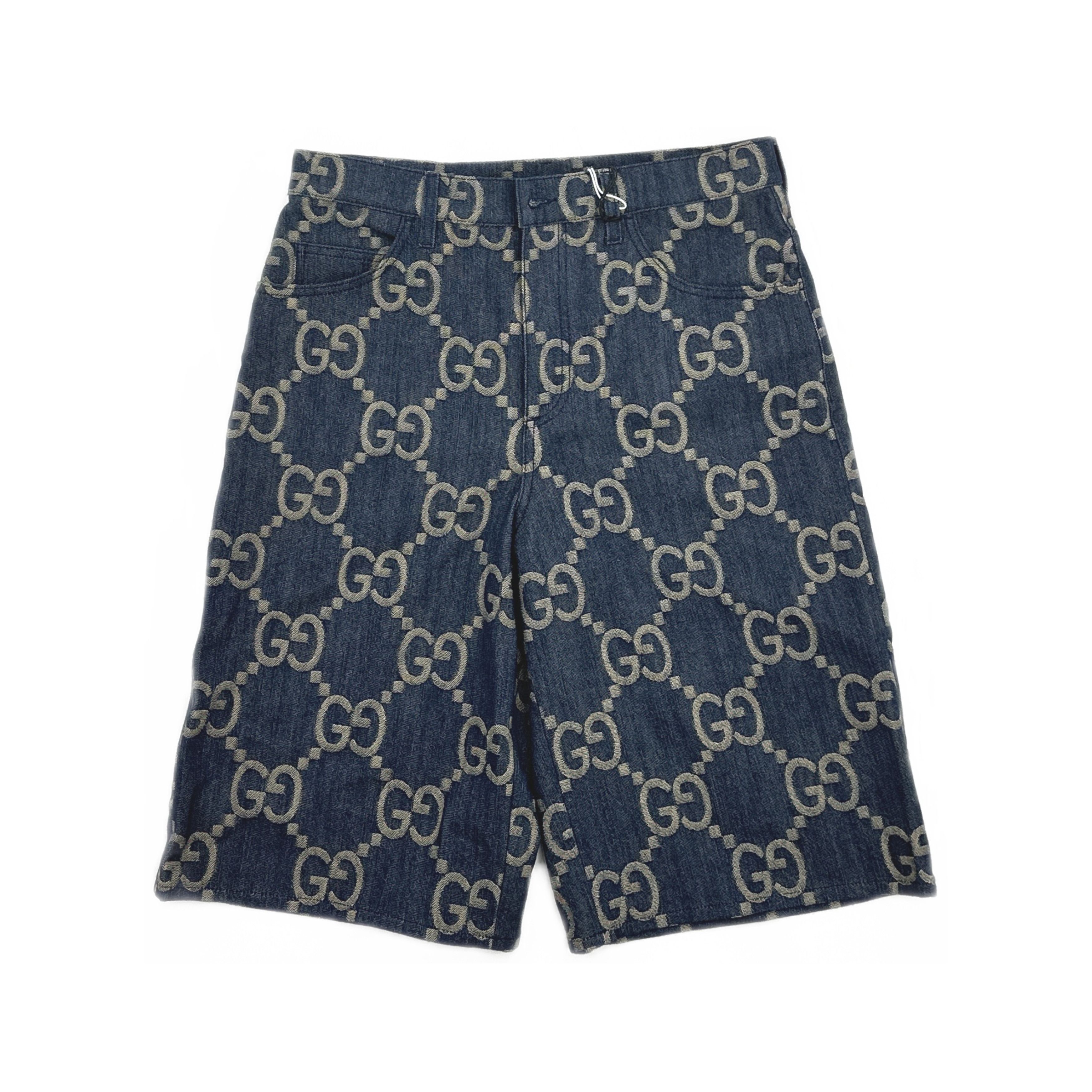 Gucci Gucci GG Monogram Denim Shorts Size 34 Size 24" / US 00 / IT 34 - 1 Thumbnail