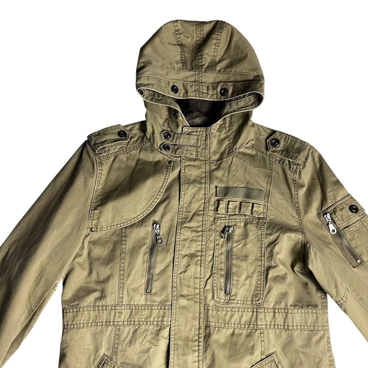 14th Addiction ROUSHATTE STANDARD MULTIPOCKET BONDAGE HOODIE PARKA JACKET Size US L / EU 52-54 / 3 - 5 Thumbnail