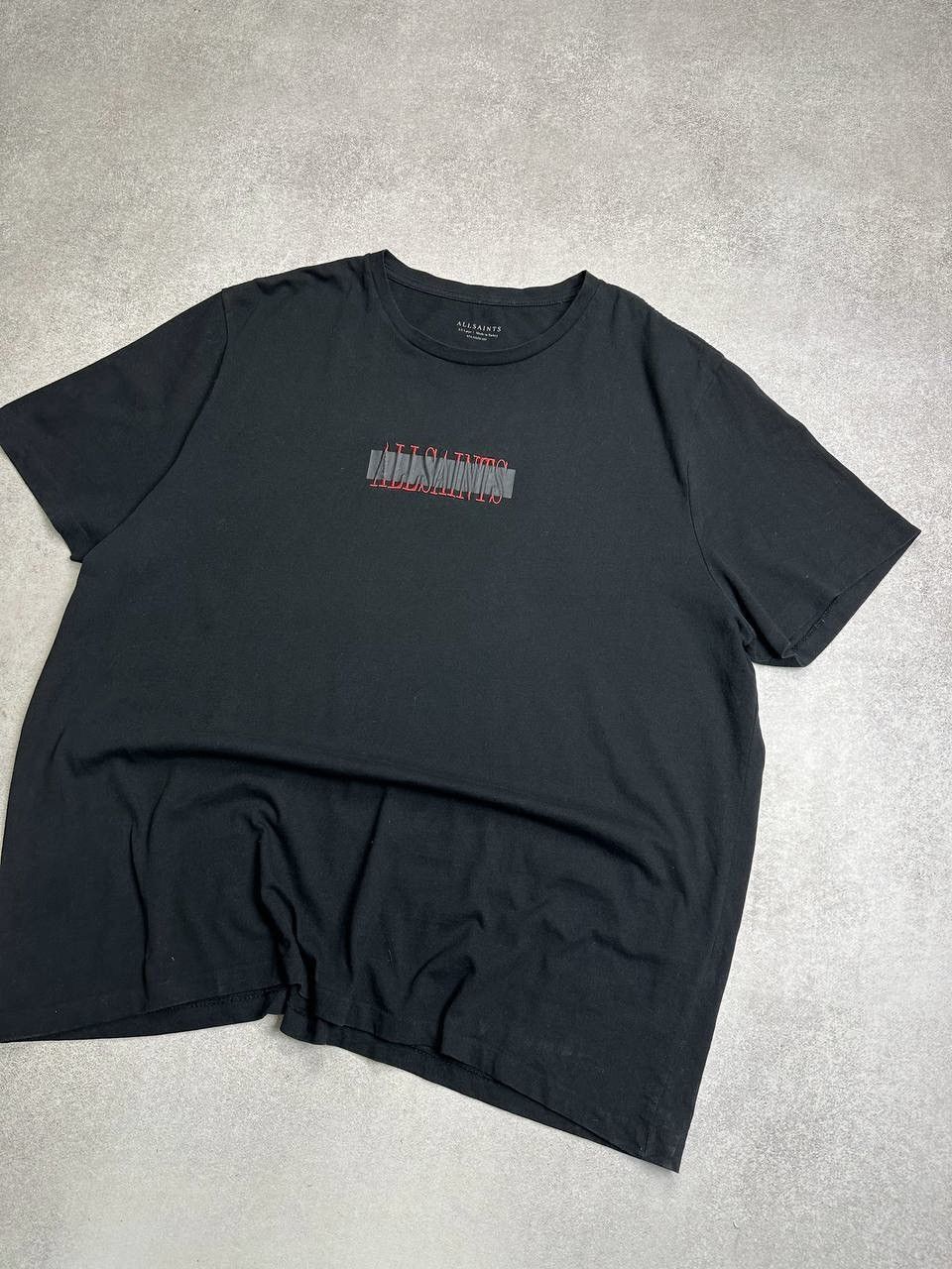 Allsaints Allsaints Tape Logo Black Relaxed T-shirt XXL Size US XXL / EU 58 / 5 - 3 Thumbnail