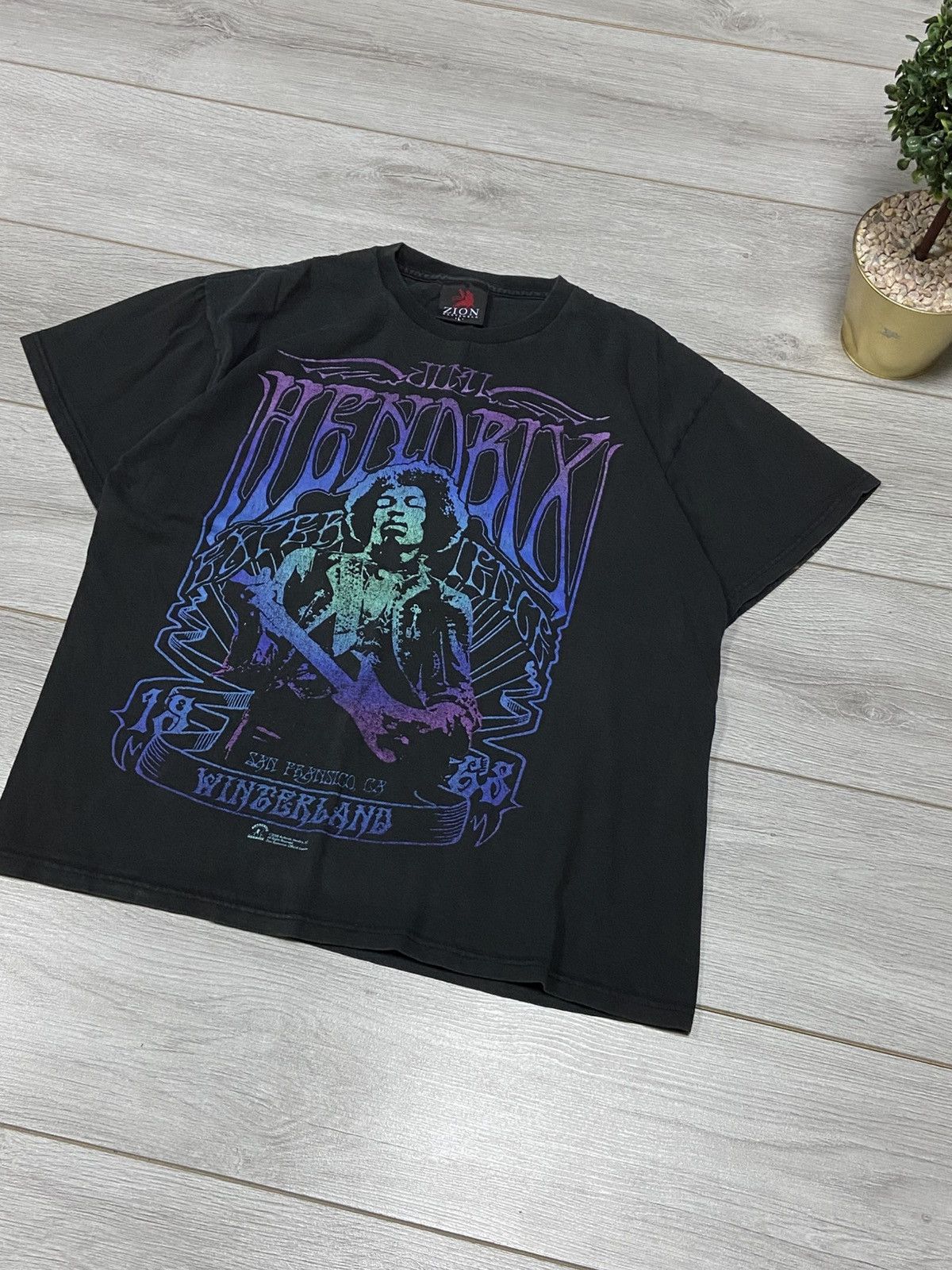 Vintage Jimi Hendrix 2009 Zion vintage t-shirt Winterland Size US L / EU 52-54 / 3 - 3 Thumbnail