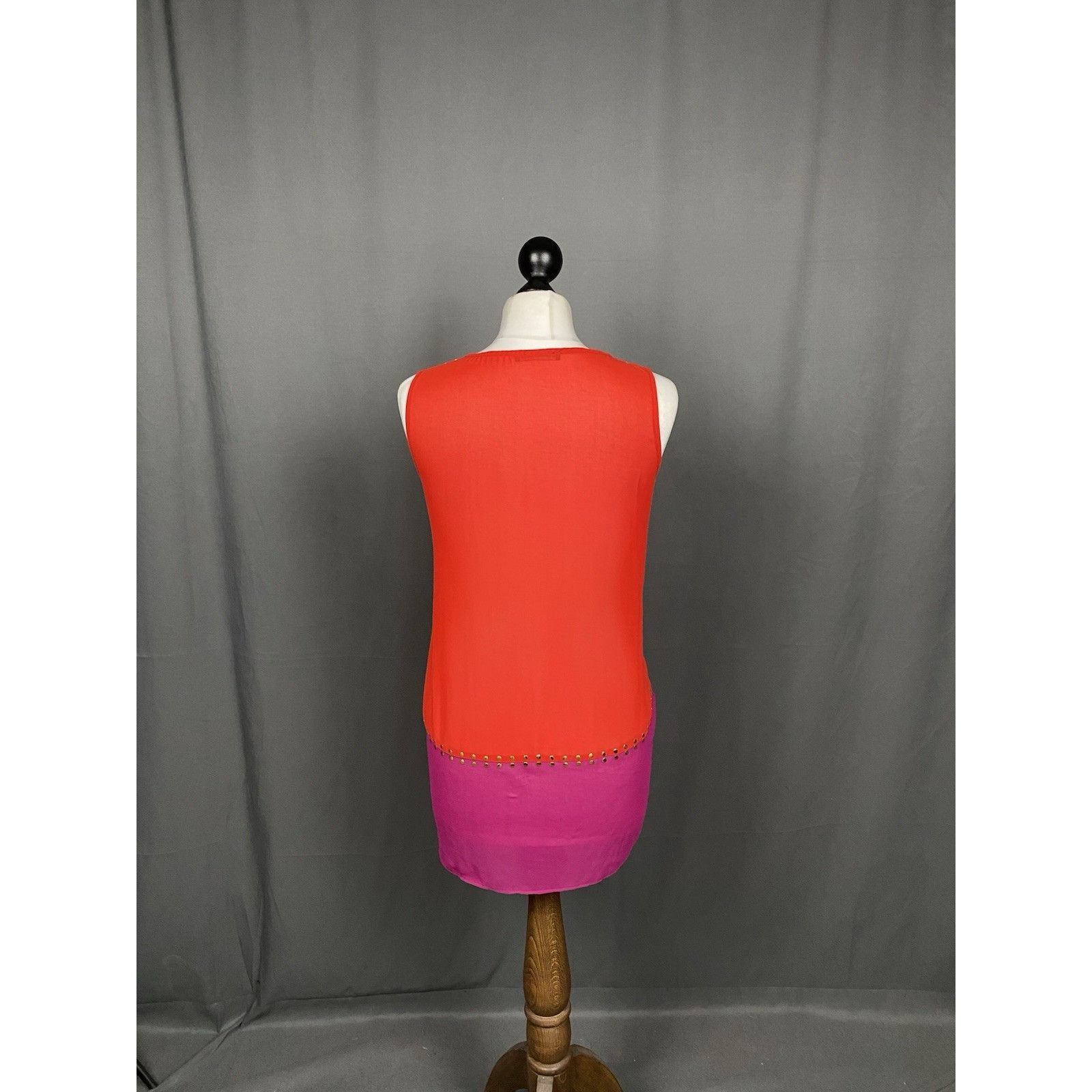 Alexander McQueen Alexander McQueen Women's Red Purple Sleeveless Tunic Dress Size S / US 4 / IT 40 - 7 Thumbnail