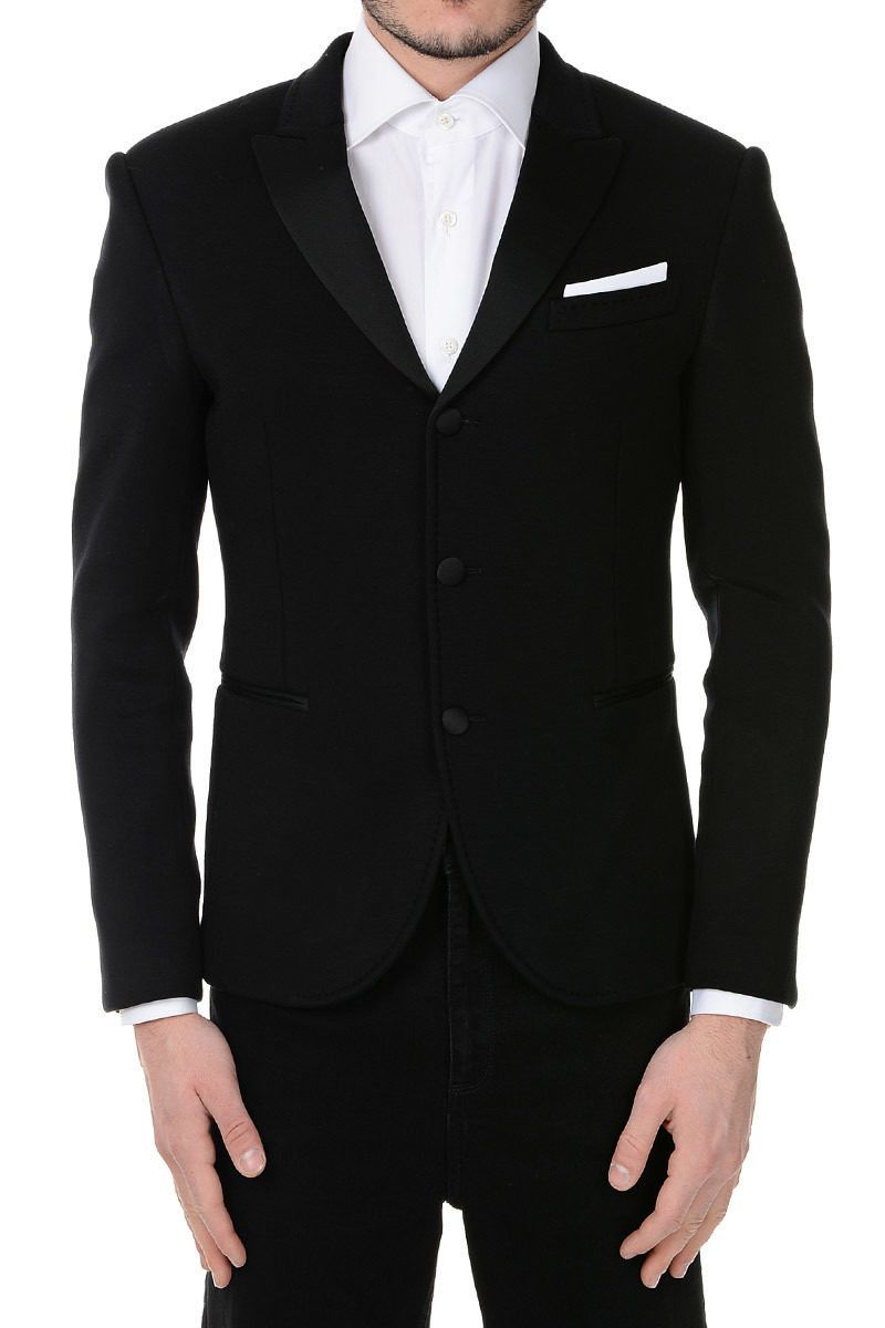 image of Neil Barrett Og1Mm1223 Blazer In Black, Men's (Size Small)