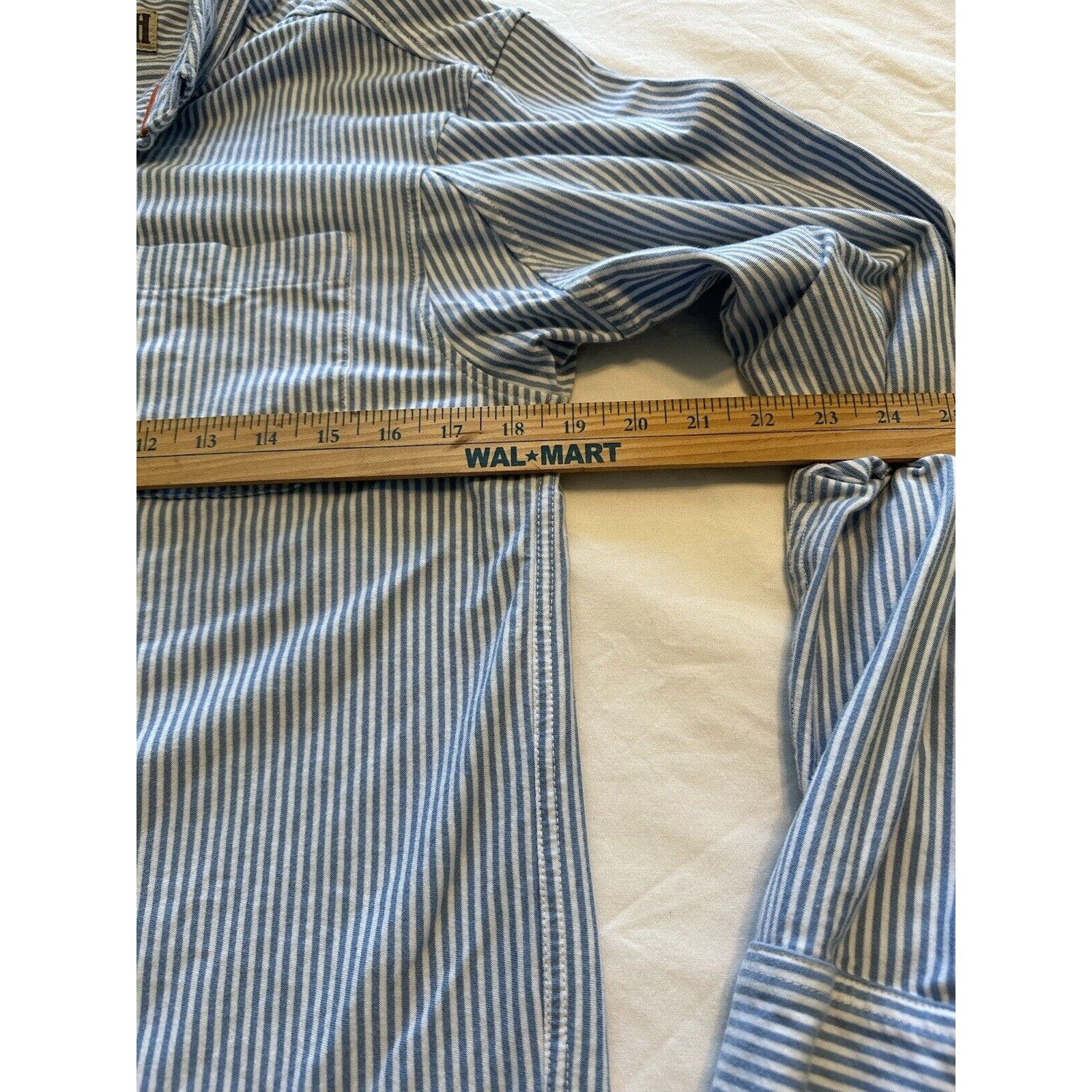 Duluth Trading Company Duluth Trading Button Flannel Shirt Blue/white Stripe Small Size US S / EU 44-46 / 1 - 6 Thumbnail