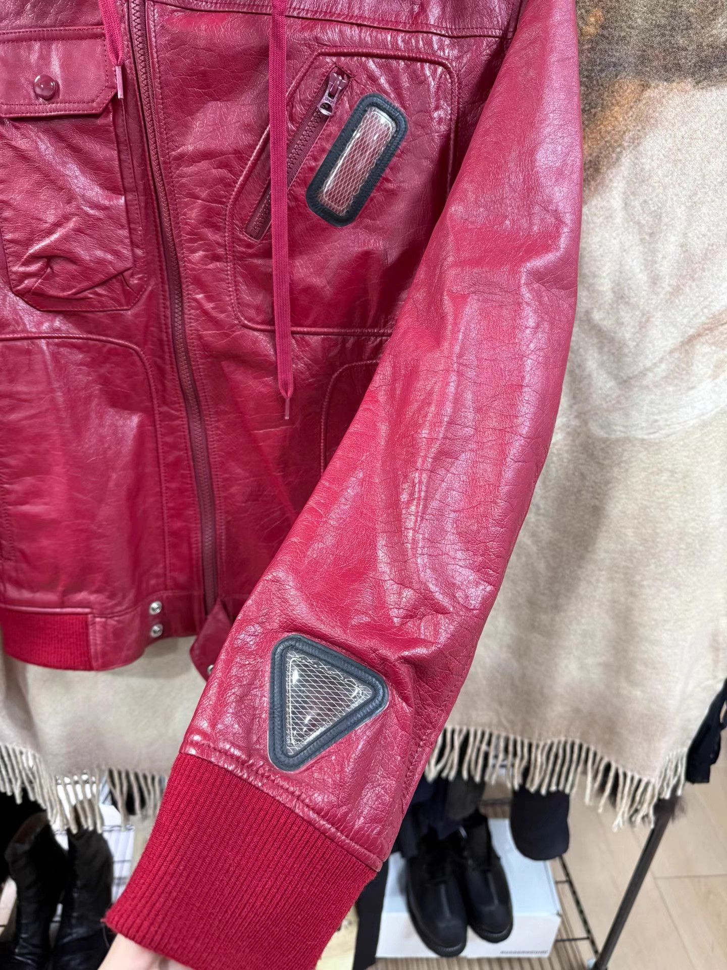 Undercover UNDERCOVER 08SS See-Through Panel Leather Jacket K20 Size US XL / EU 56 / 4 - 4 Thumbnail
