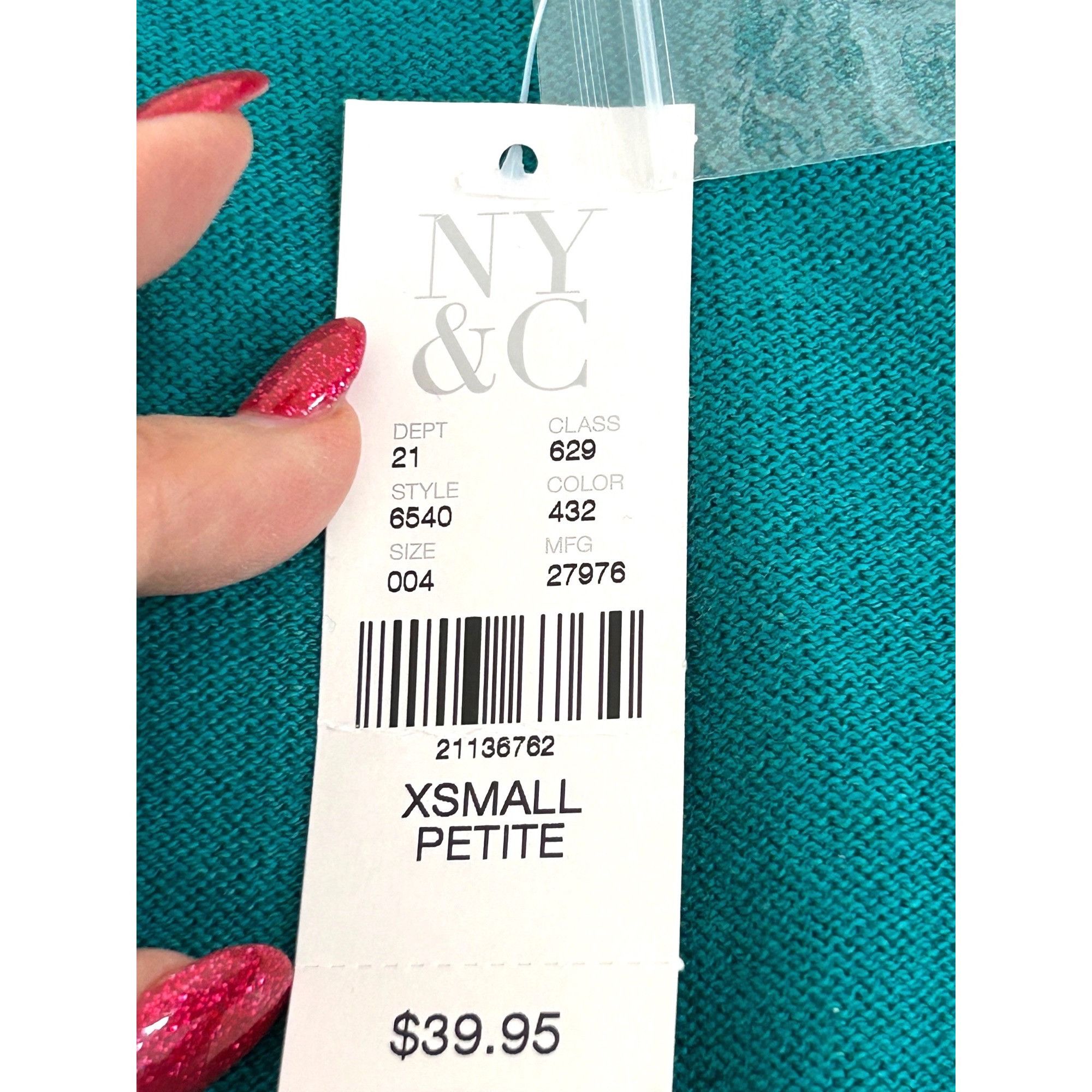 Other NY & Co 7th Avenue Teal Green Cardigan XS Petite Button Up Size XS / US 0-2 / IT 36-38 - 7 Thumbnail
