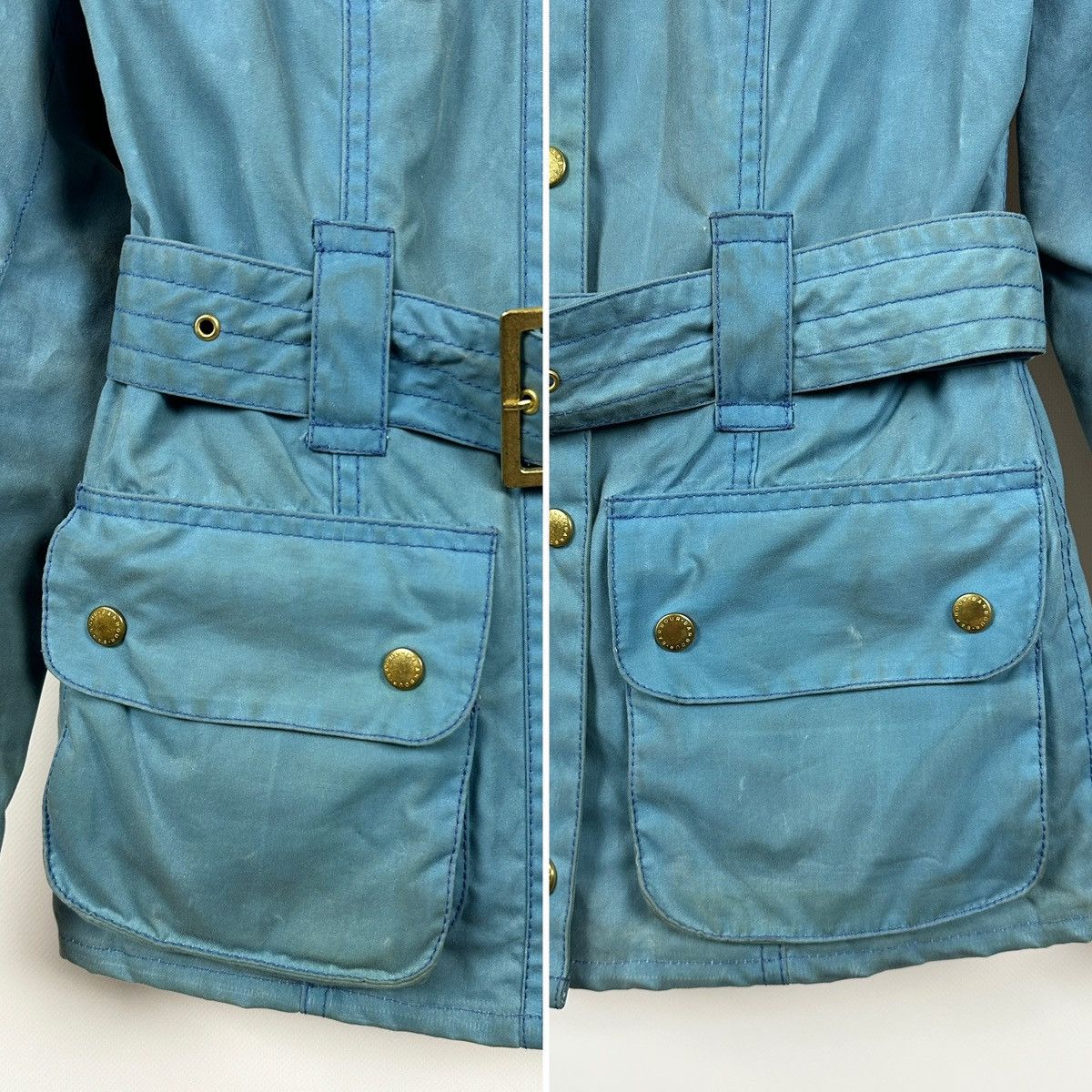 Barbour Vintage Barbour Blue Summer Wax International Coat Jacket Size S / US 4 / IT 40 - 15 Thumbnail