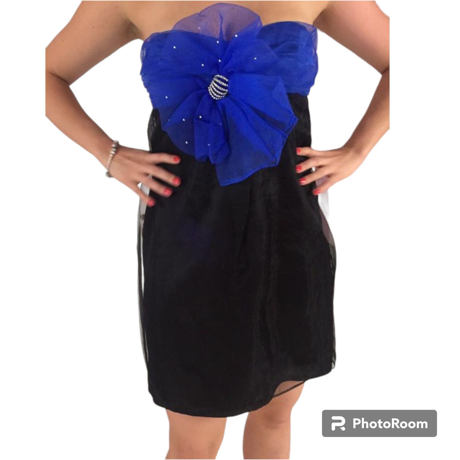 Other Strapless Coctaile Dress sz S 3D Flower NEW Size S / US 4 / IT 40 - 1 Thumbnail