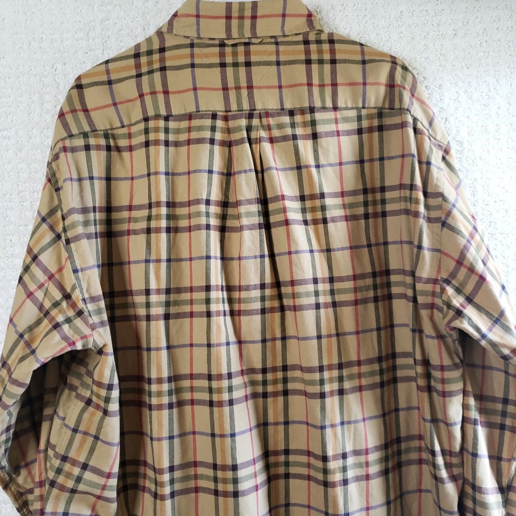 Tommy Hilfiger VINTAGE Tommy Hilfiger Button Down Shirt Mens XL Plaid Tan Size US XL / EU 56 / 4 - 5 Thumbnail