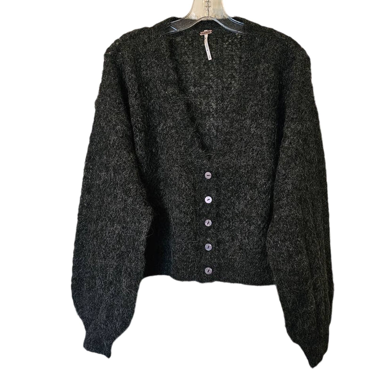 Free People New Free People Amelia Cardi ALPACA SWEATER $148 XS Gray Size XS / US 0-2 / IT 36-38 - 2 Thumbnail