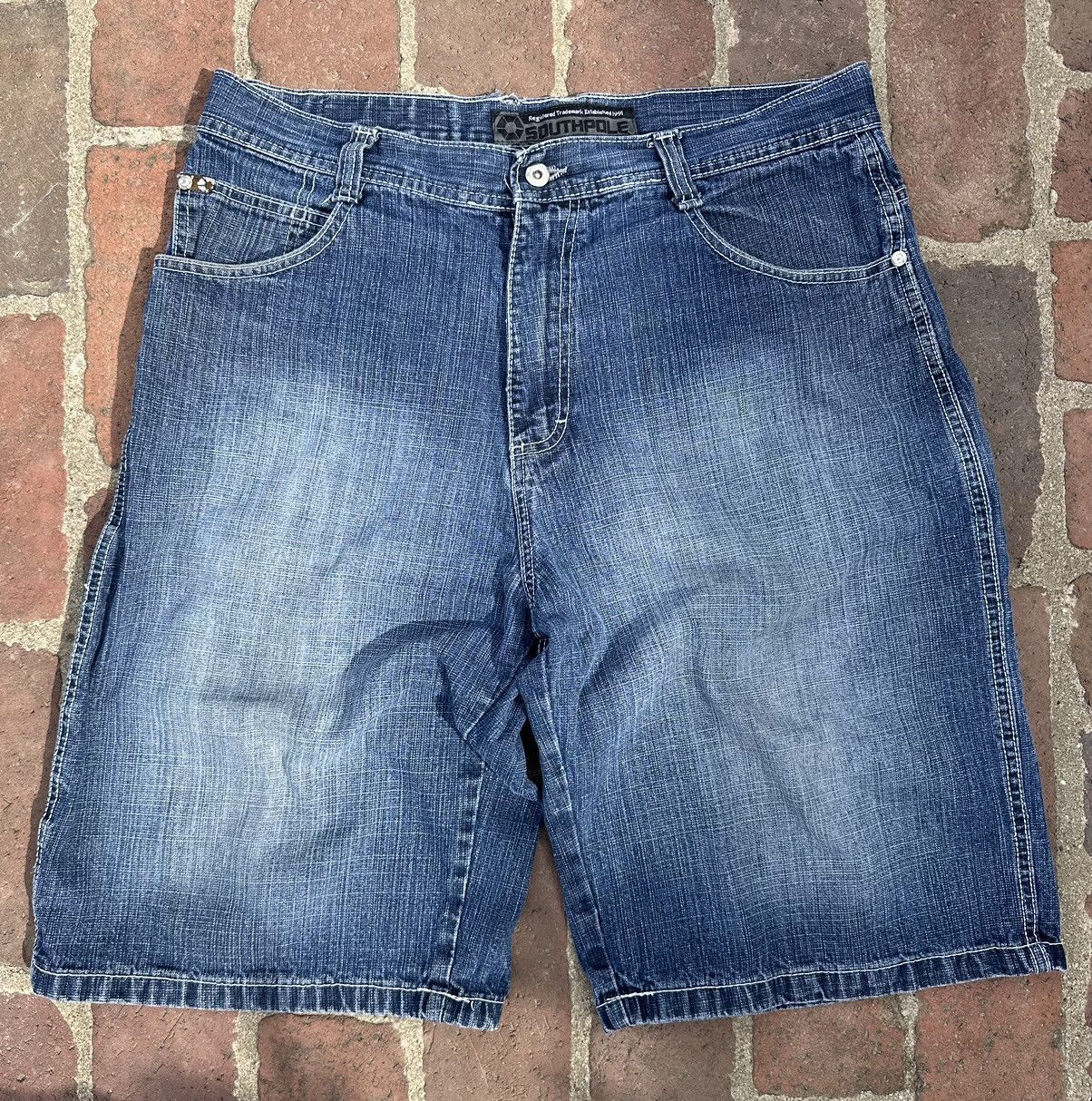 Vintage Y2K Skater Jean Shorts Medium Wash Baggy Fit
