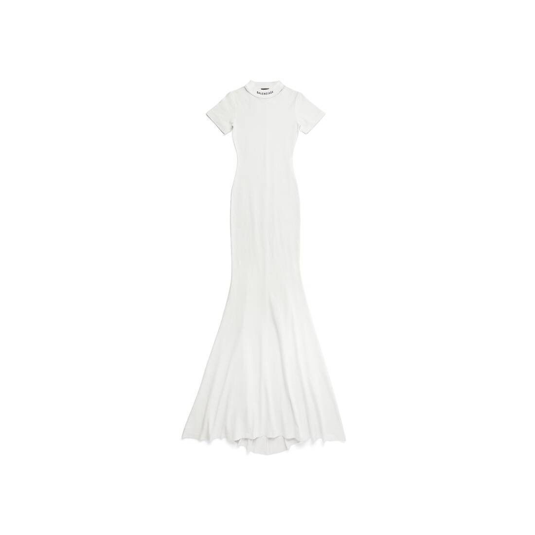 Balenciaga o1la1rc1a0625 T-Shirt Maxi Dress in White Size L / US 10 / IT 46 - 1 Thumbnail