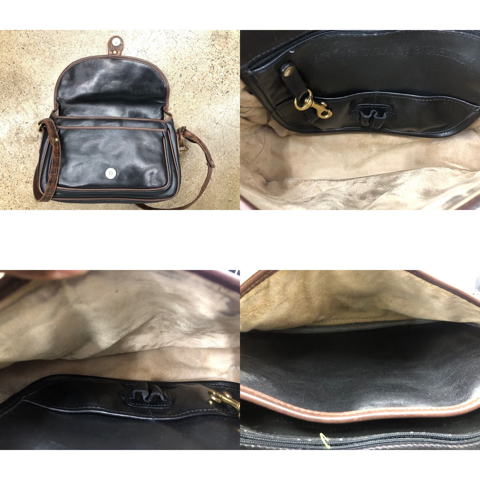 BRAHMIN VINTAGE Brahmin Brown Black Leather Shoulder Bag Size ONE SIZE - 8 Thumbnail