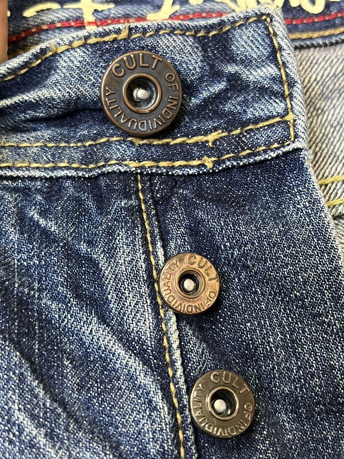 Cult Of Individuality SICK JAPANESE CULT OF INDIVIDUALITY SELVEDGE DISTRESS DENIM Size US 34 / EU 50 - 14 Thumbnail
