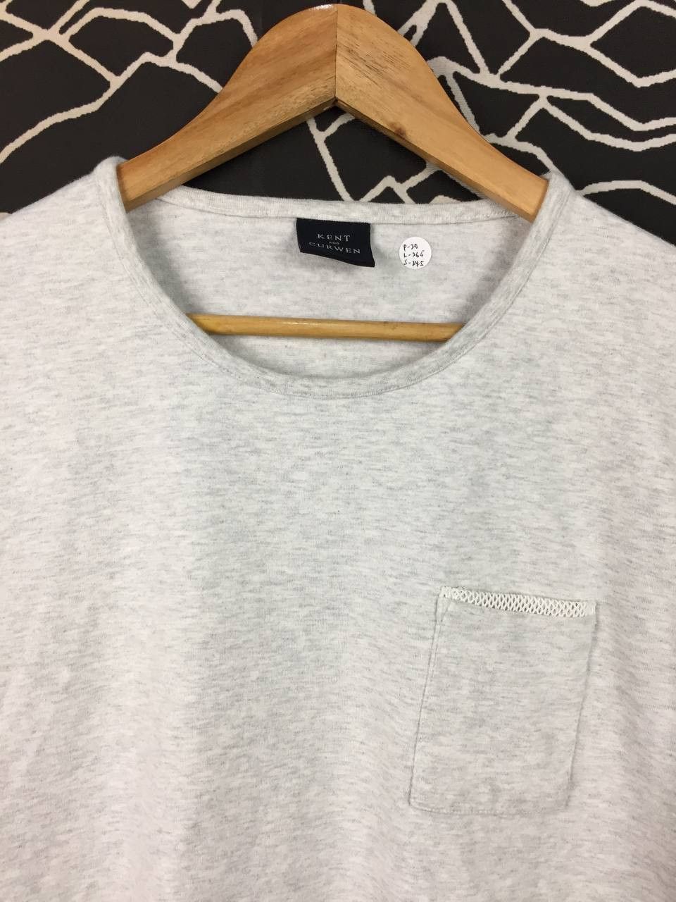 Kent & Curwen Kent & Curwen Heather Grey Long Sleeve Pocket Tee Size US M / EU 48-50 / 2 - 3 Thumbnail